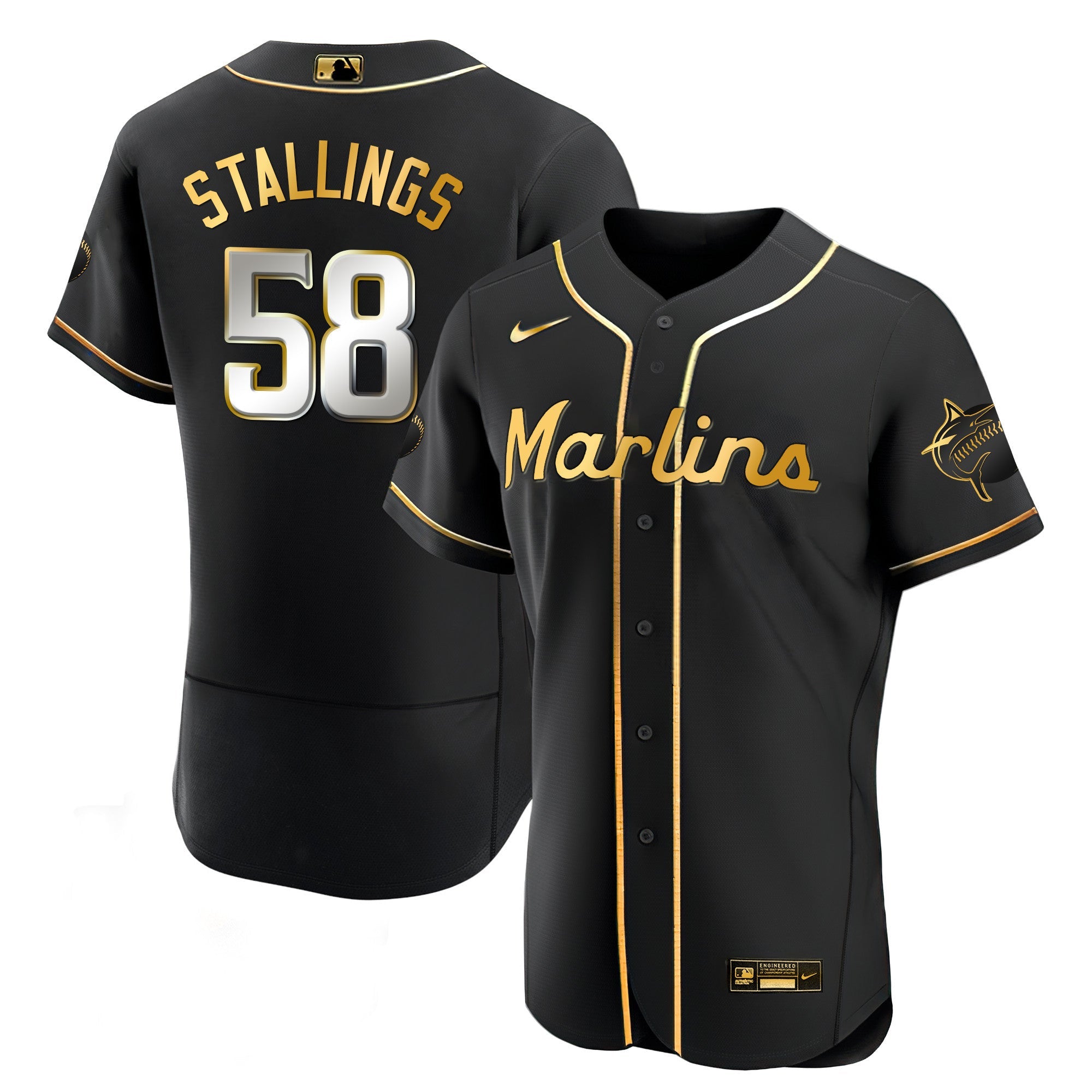 Men’s Miami Black Limited & Gold Jersey