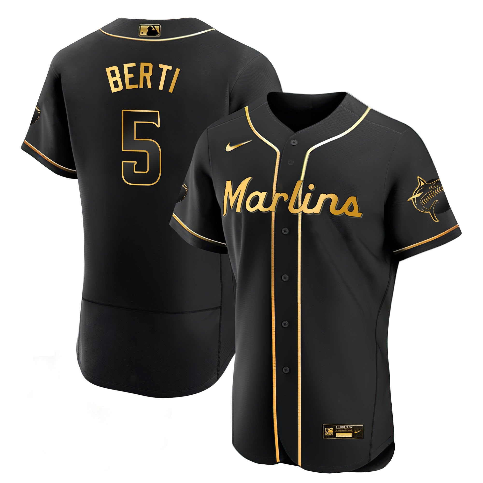 Men’s Miami Black Limited & Gold Jersey