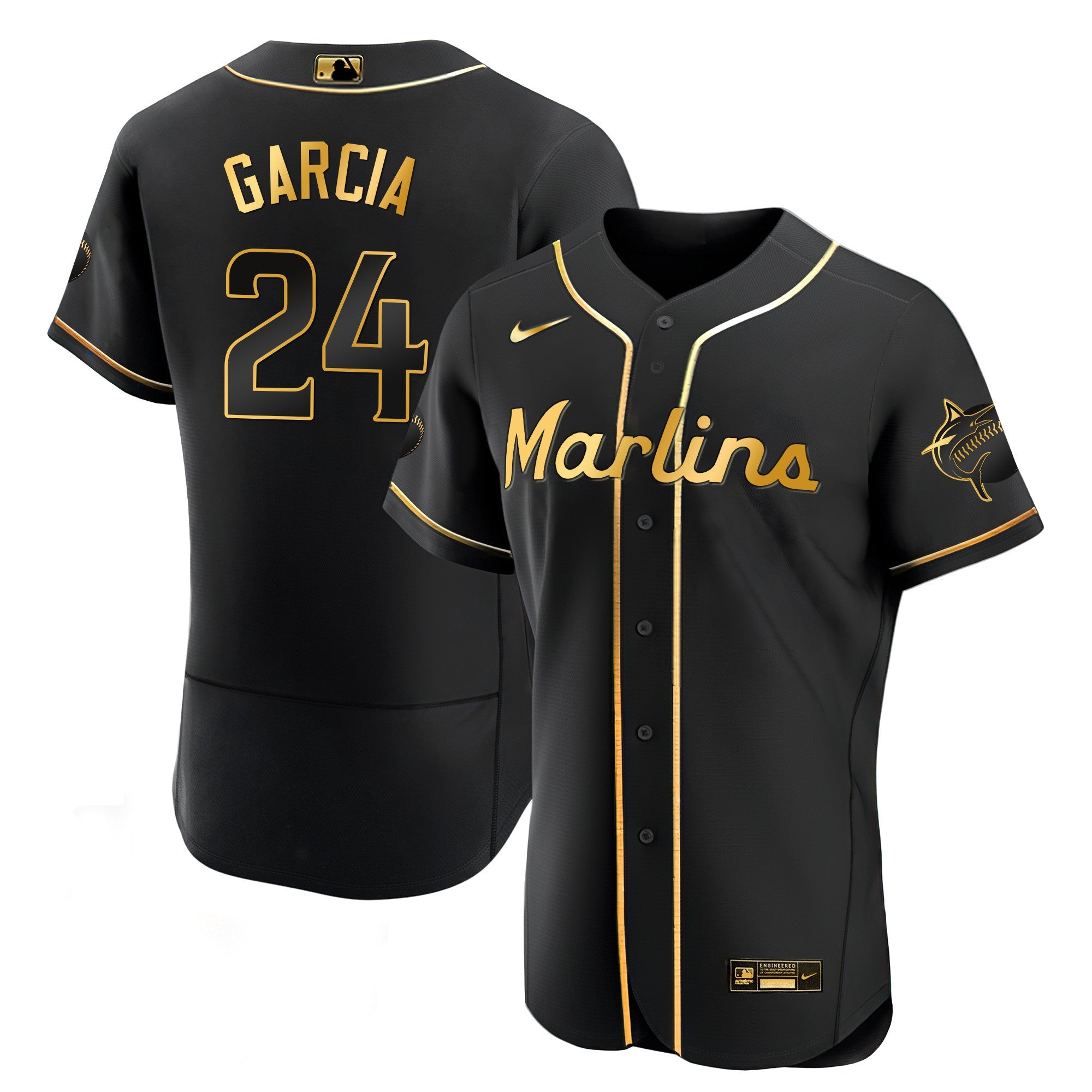 Men’s Miami Black Limited & Gold Jersey