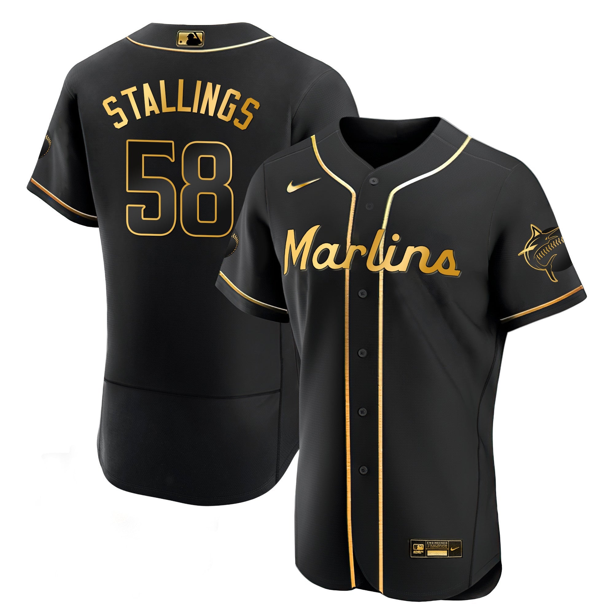 Men’s Miami Black Limited & Gold Jersey