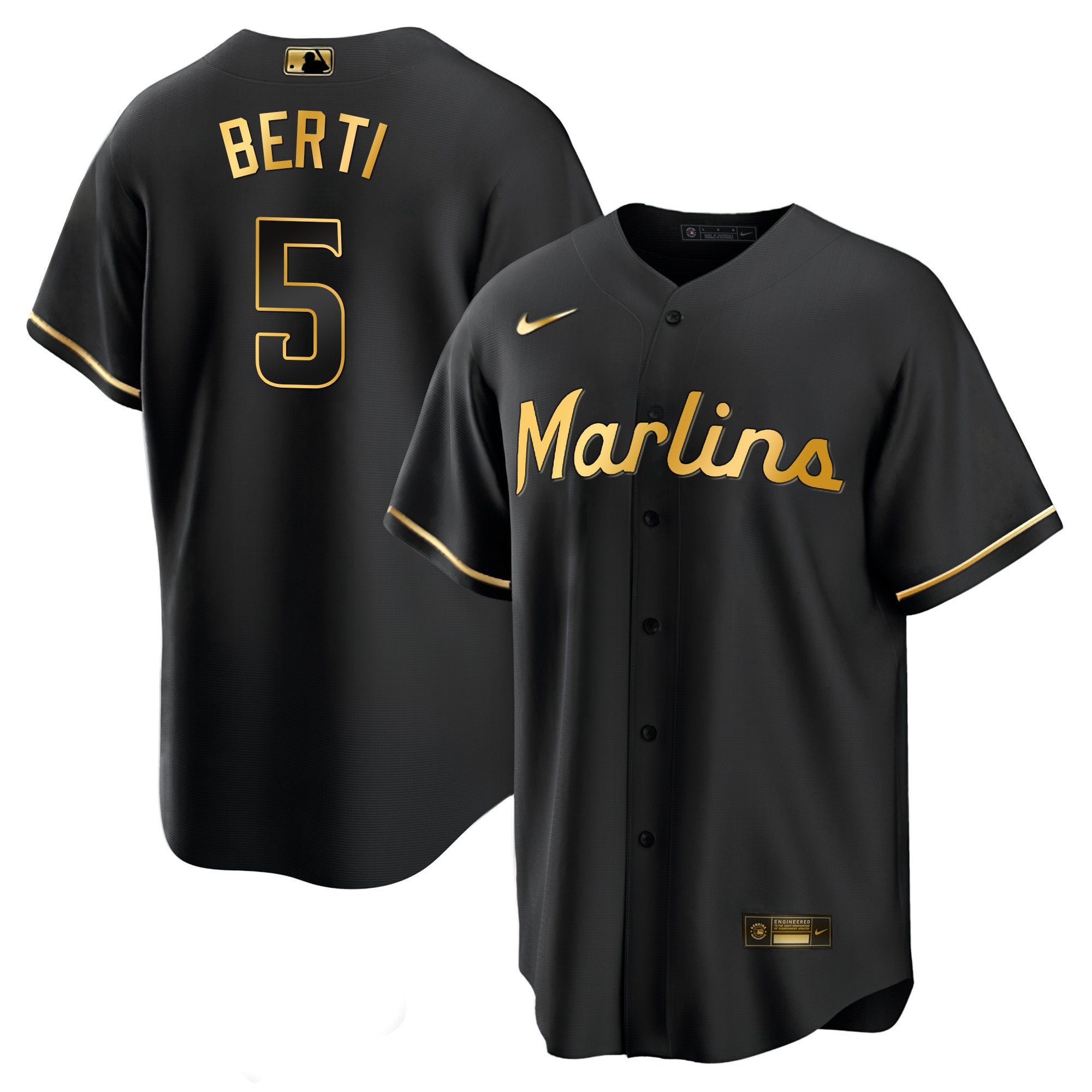Men’s Miami Black Limited & Gold Jersey