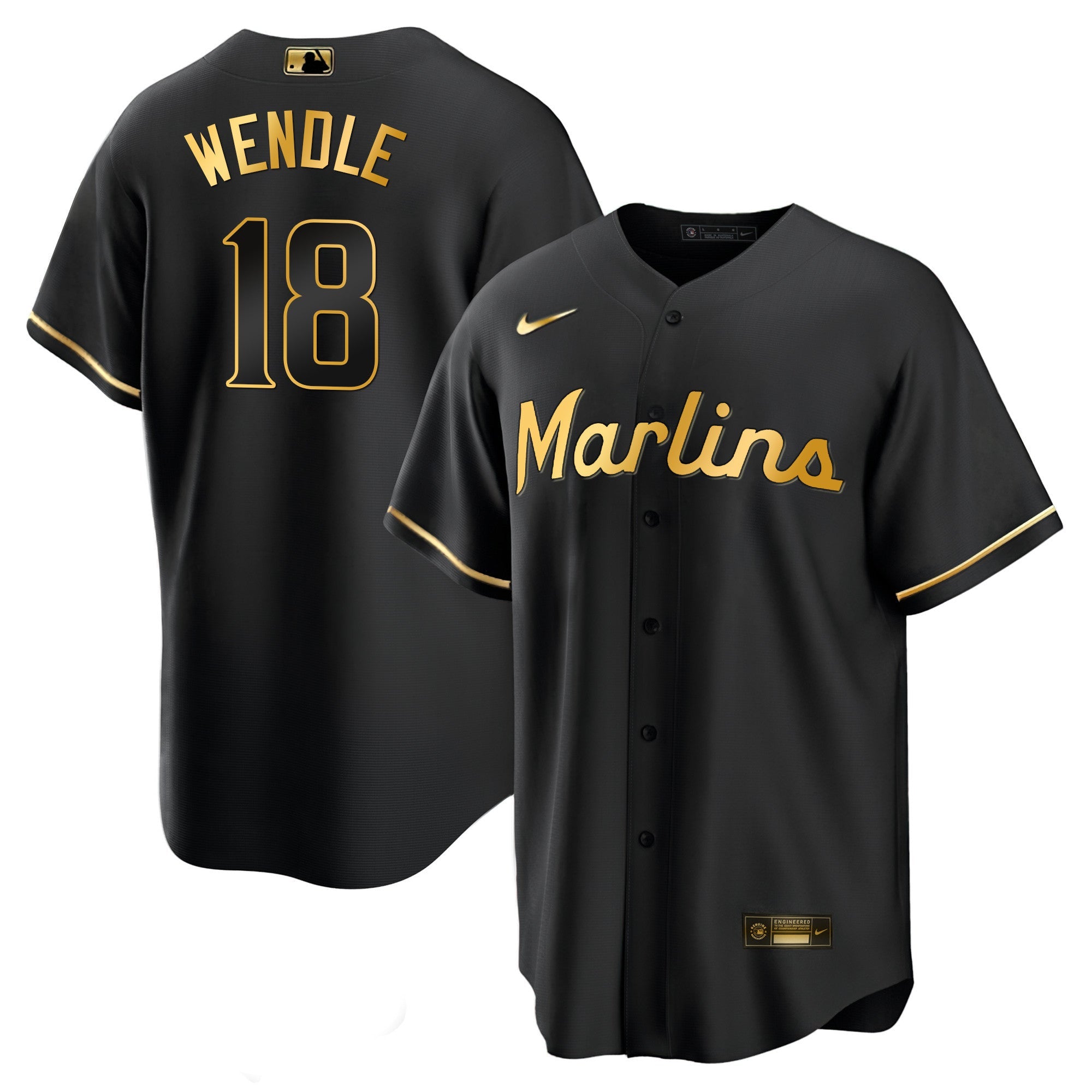 Men’s Miami Black Limited & Gold Jersey
