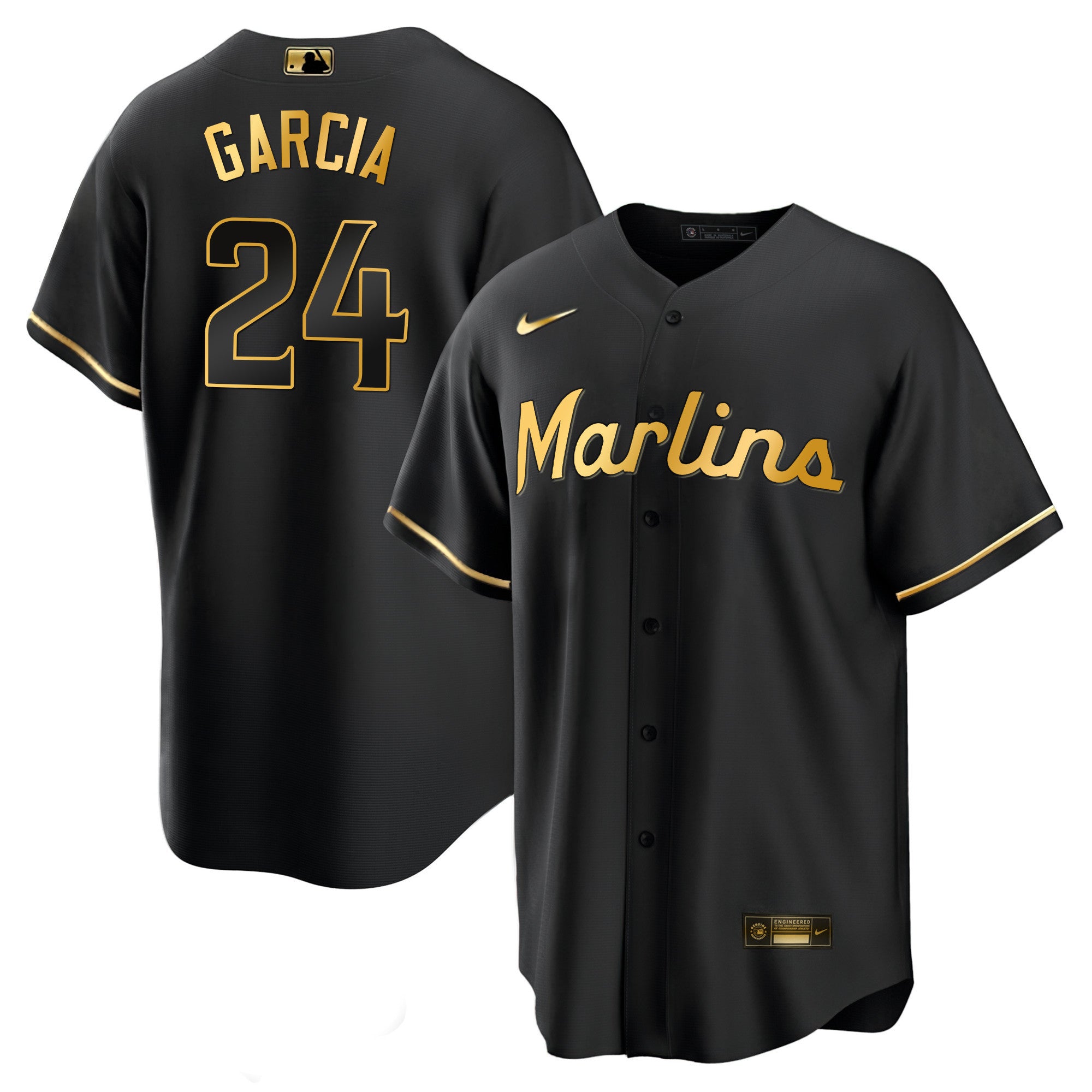 Men’s Miami Black Limited & Gold Jersey