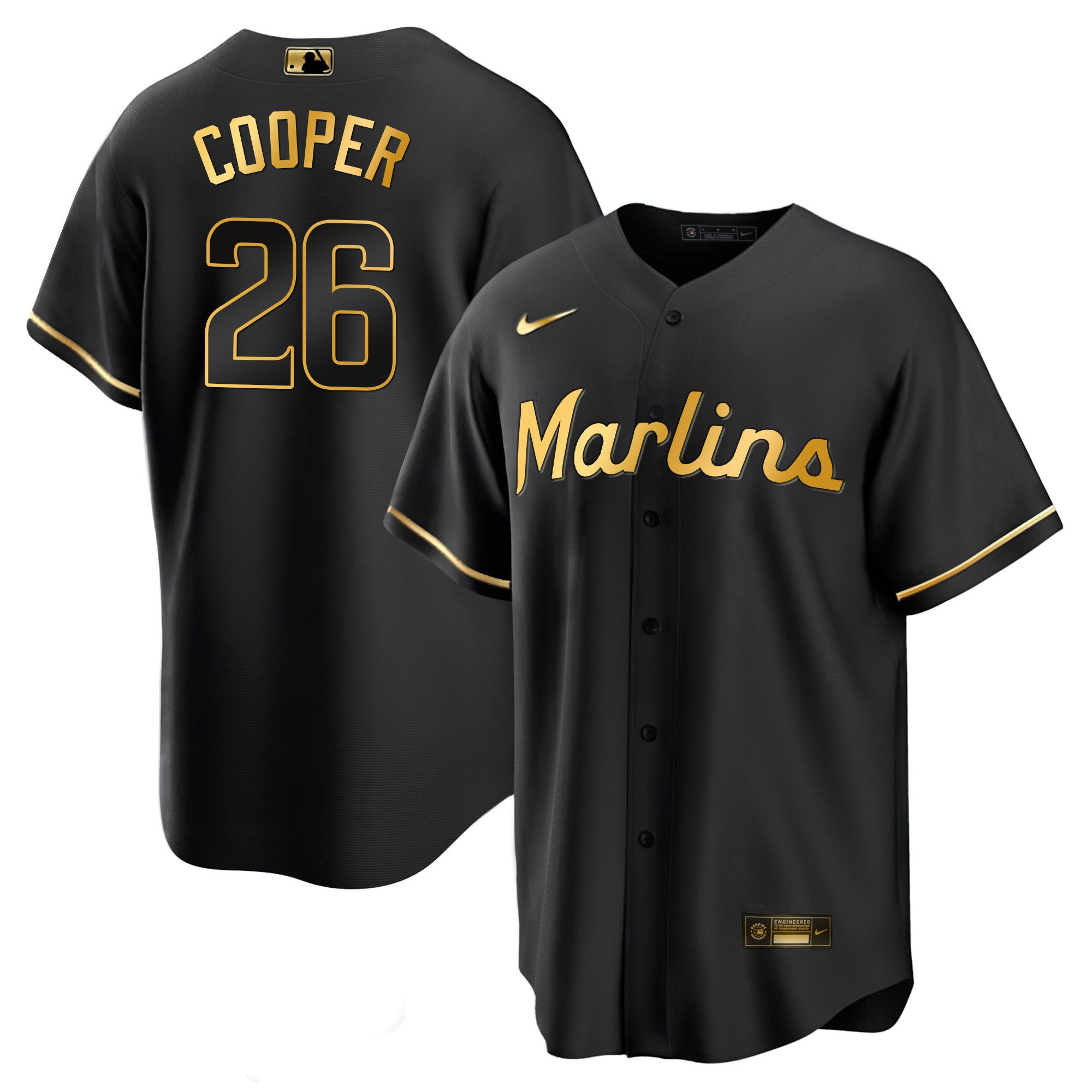 Men’s Miami Black Limited & Gold Jersey