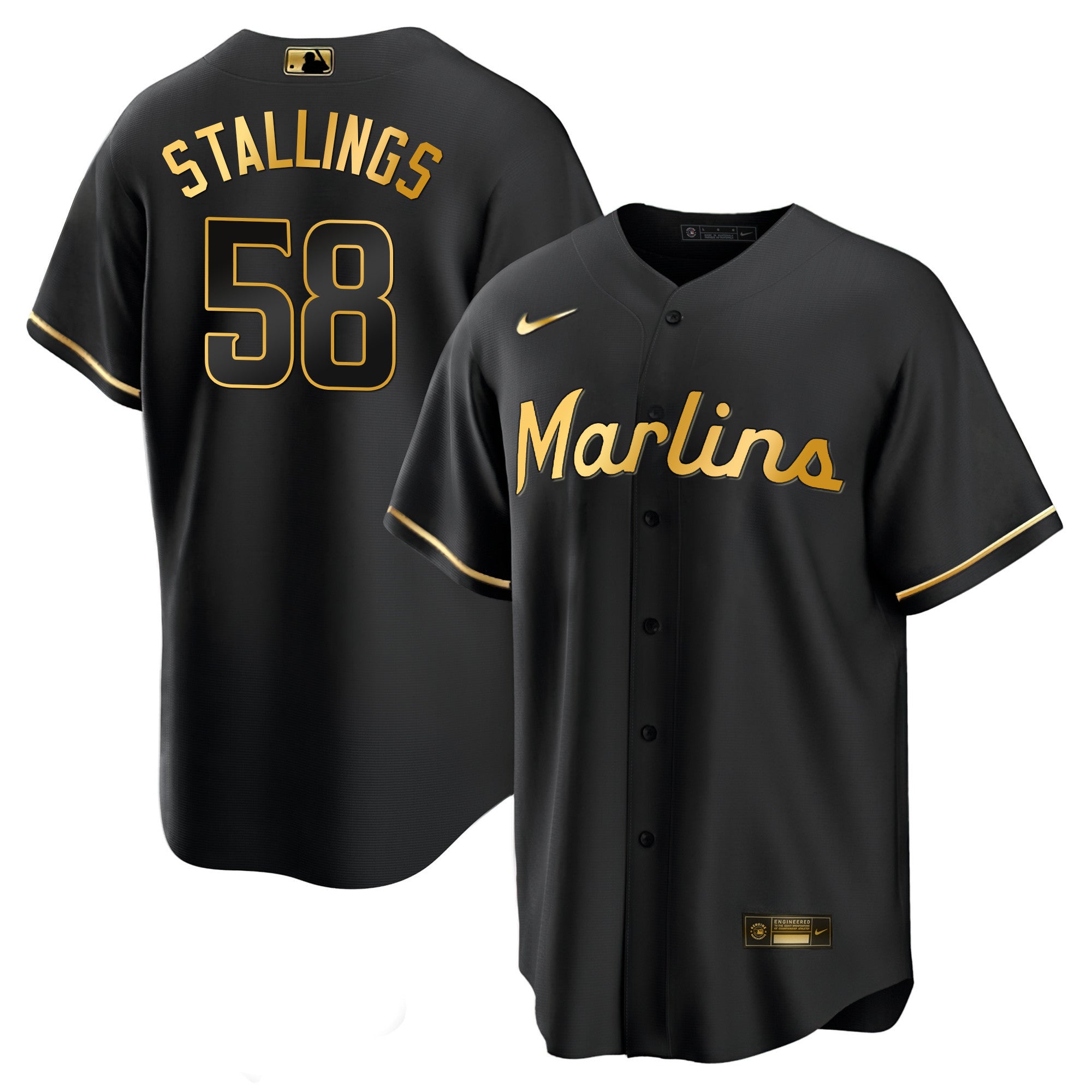 Men’s Miami Black Limited & Gold Jersey
