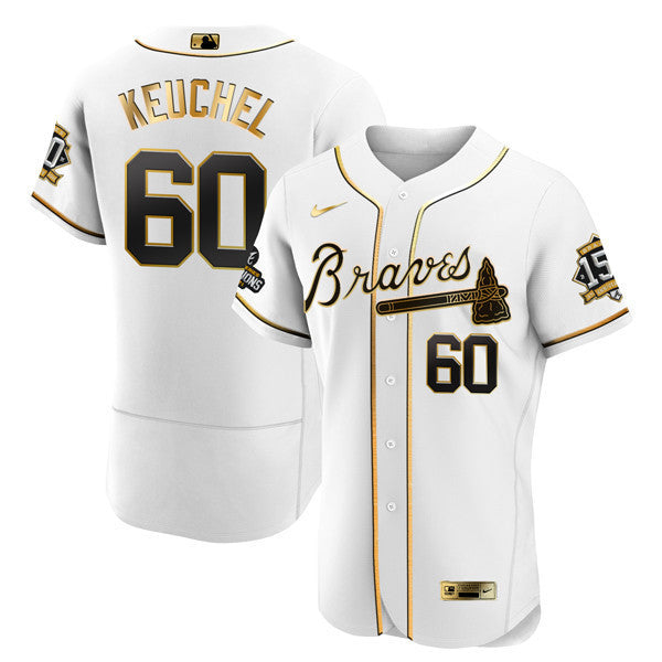 Atlanta World Series Champion White Gold Flex Base Jersey 2021 – Stitched