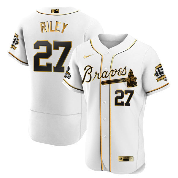 Atlanta World Series Champion White Gold Flex Base Jersey 2021 – Stitched