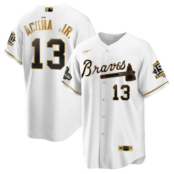 Atlanta World Series Champion White Gold Flex Base Jersey 2021 – Stitched