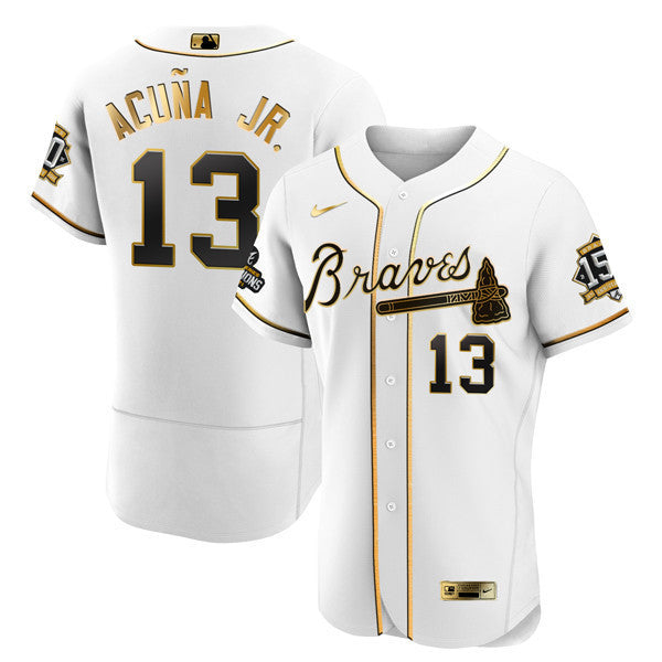 Atlanta World Series Champion White Gold Flex Base Jersey 2021 – Stitched
