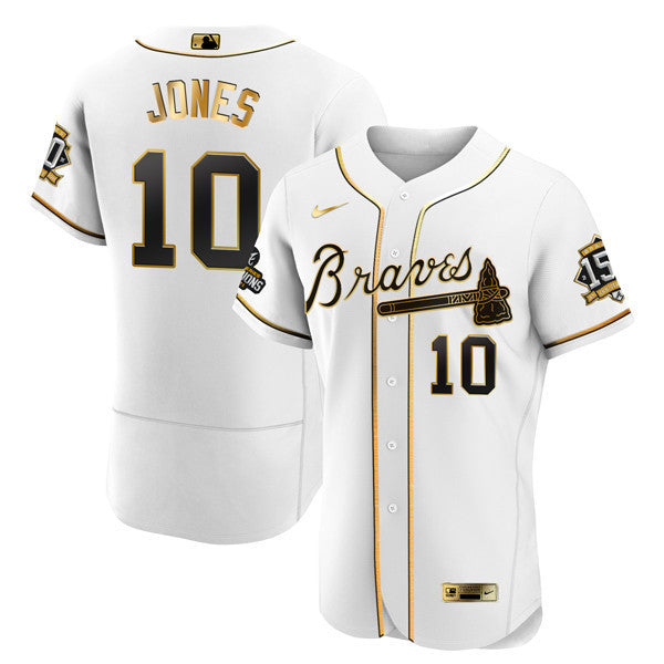 Atlanta World Series Champion White Gold Flex Base Jersey 2021 – Stitched