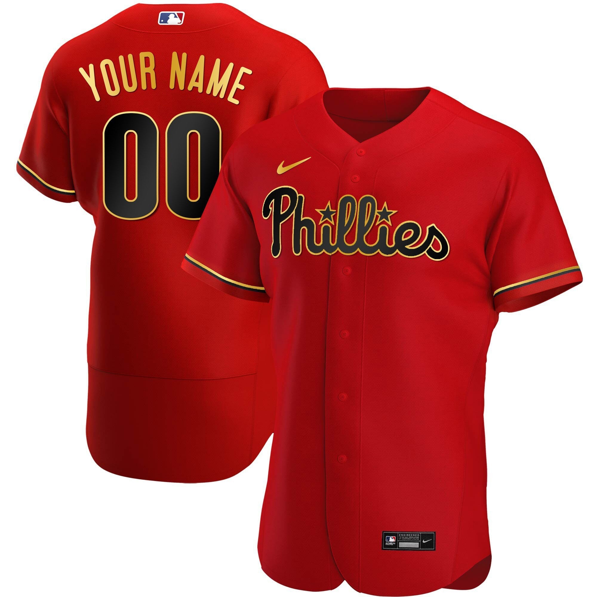 Men’s Philadelphia Gold Trim Custom Jersey