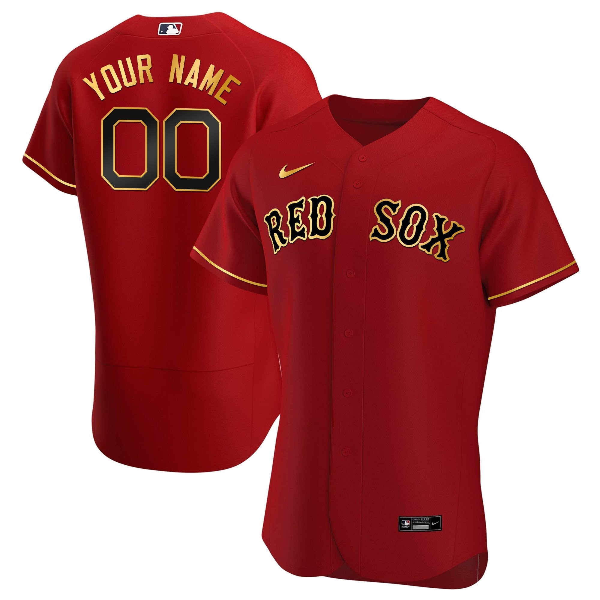 Boston Gold Trim Custom Jersey