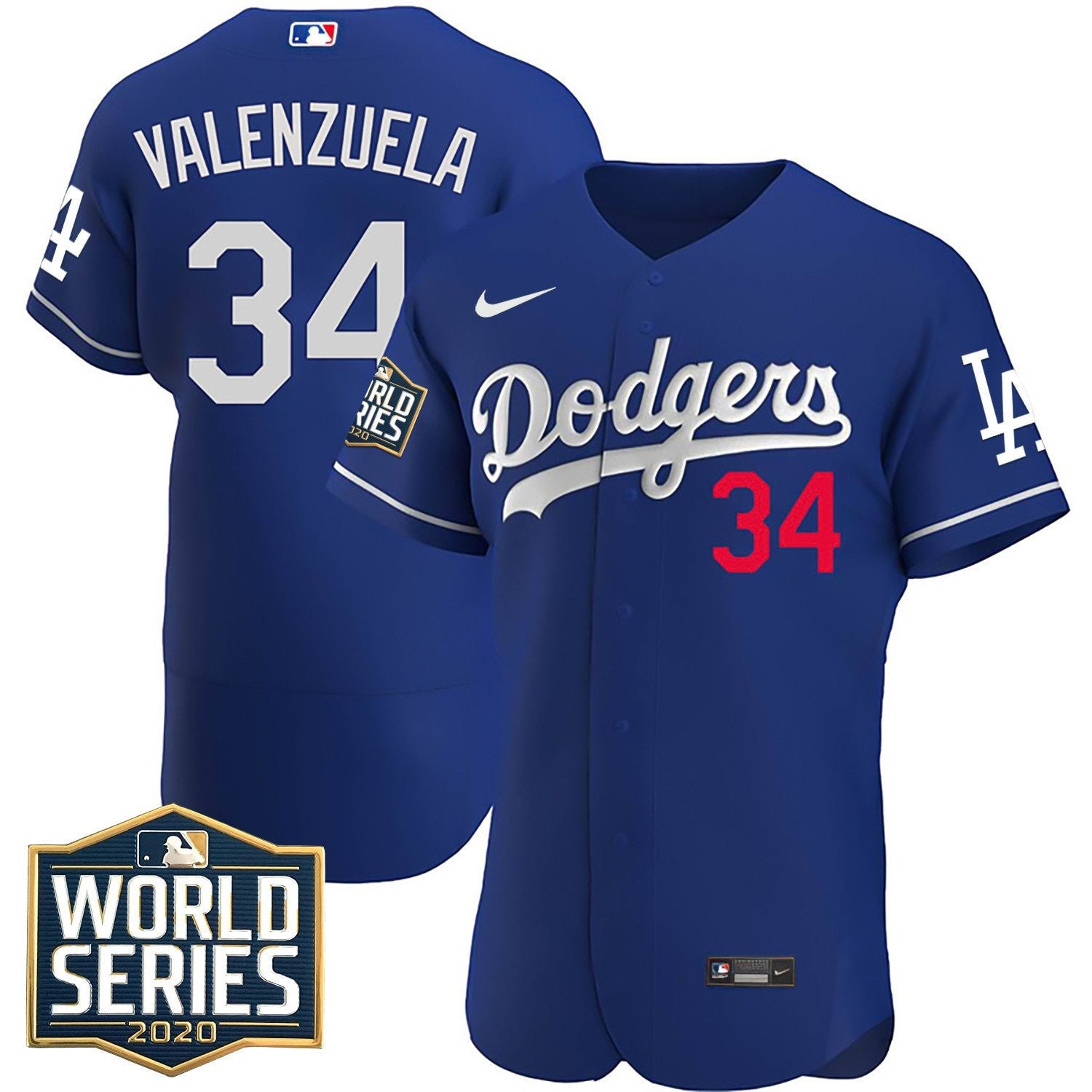Fernando Valenzuela World Series 2020 Patch Flex Base Jersey