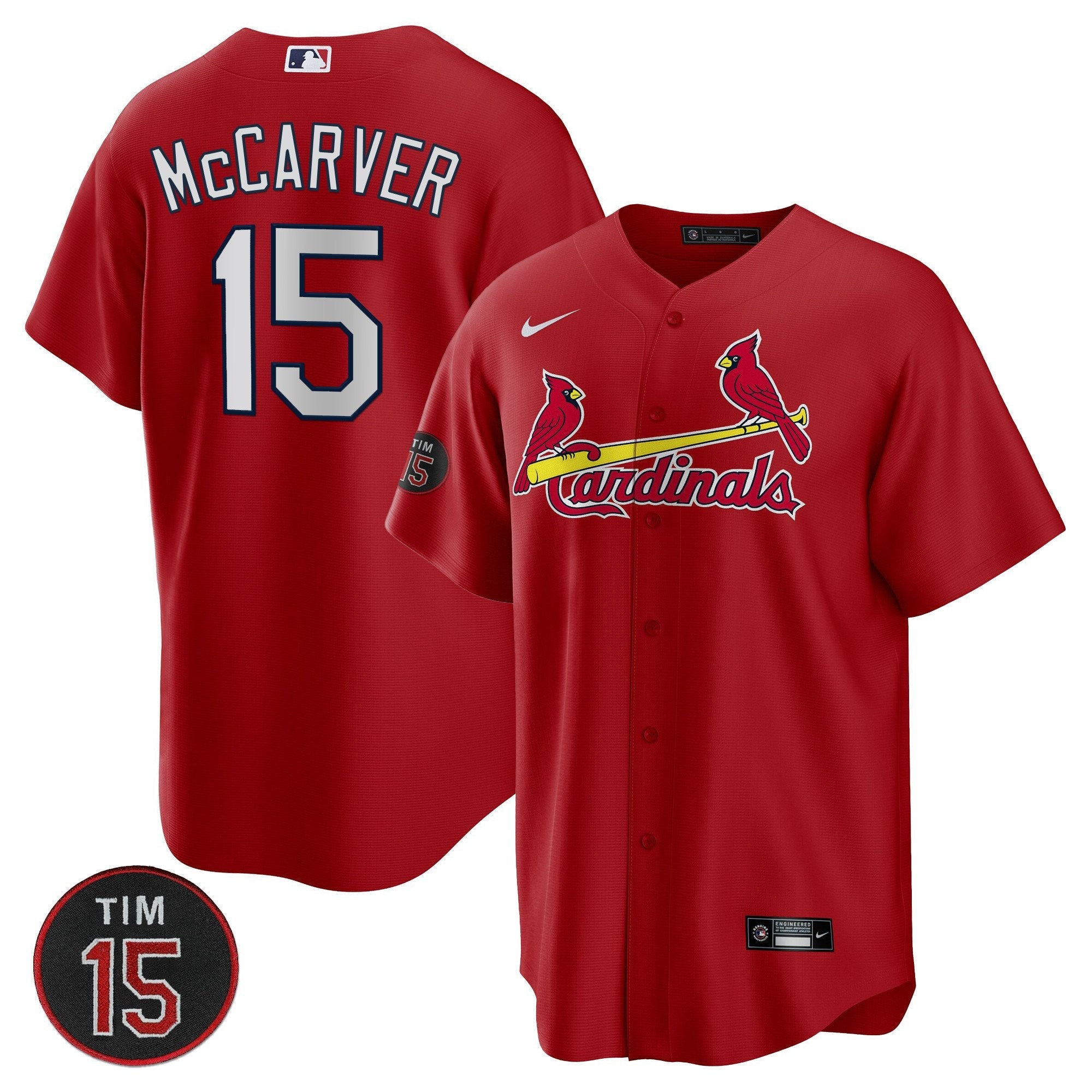 St. Louis Tim McCarver Patch Cool Base Jersey