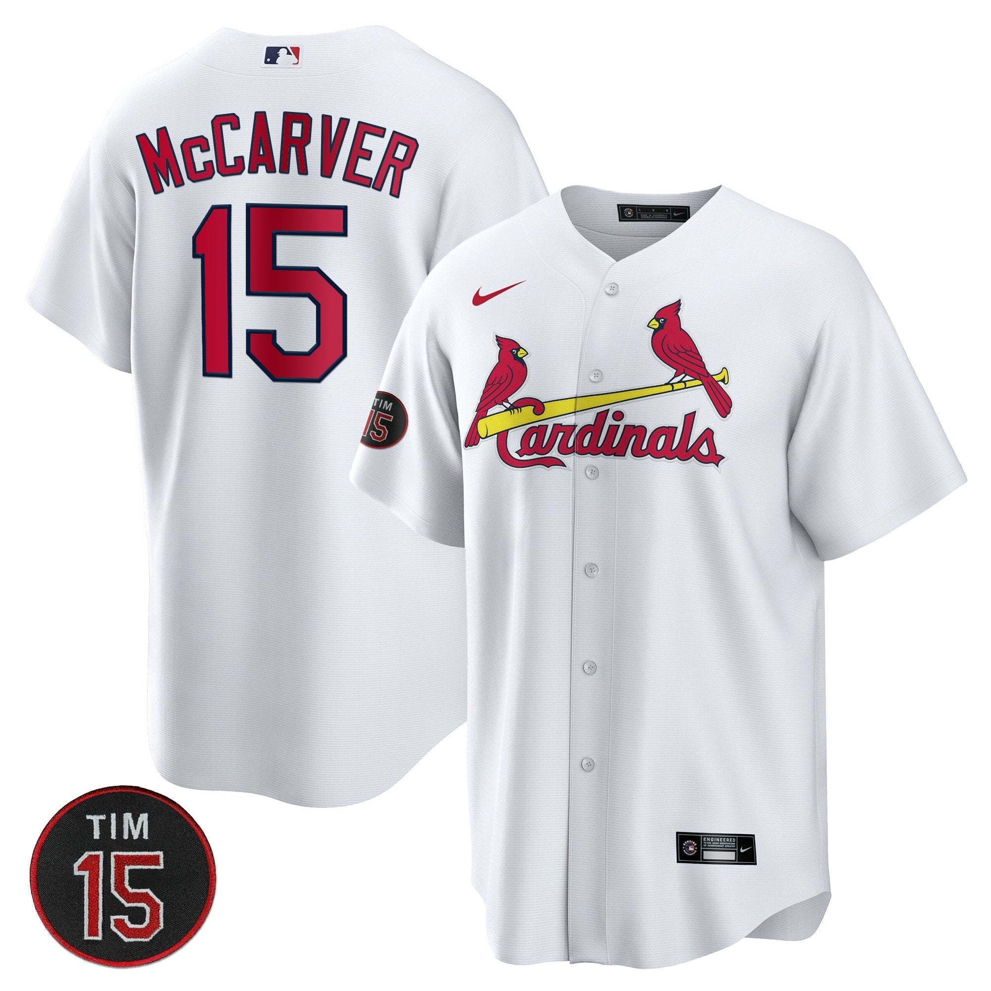 St. Louis Tim McCarver Patch Cool Base Jersey