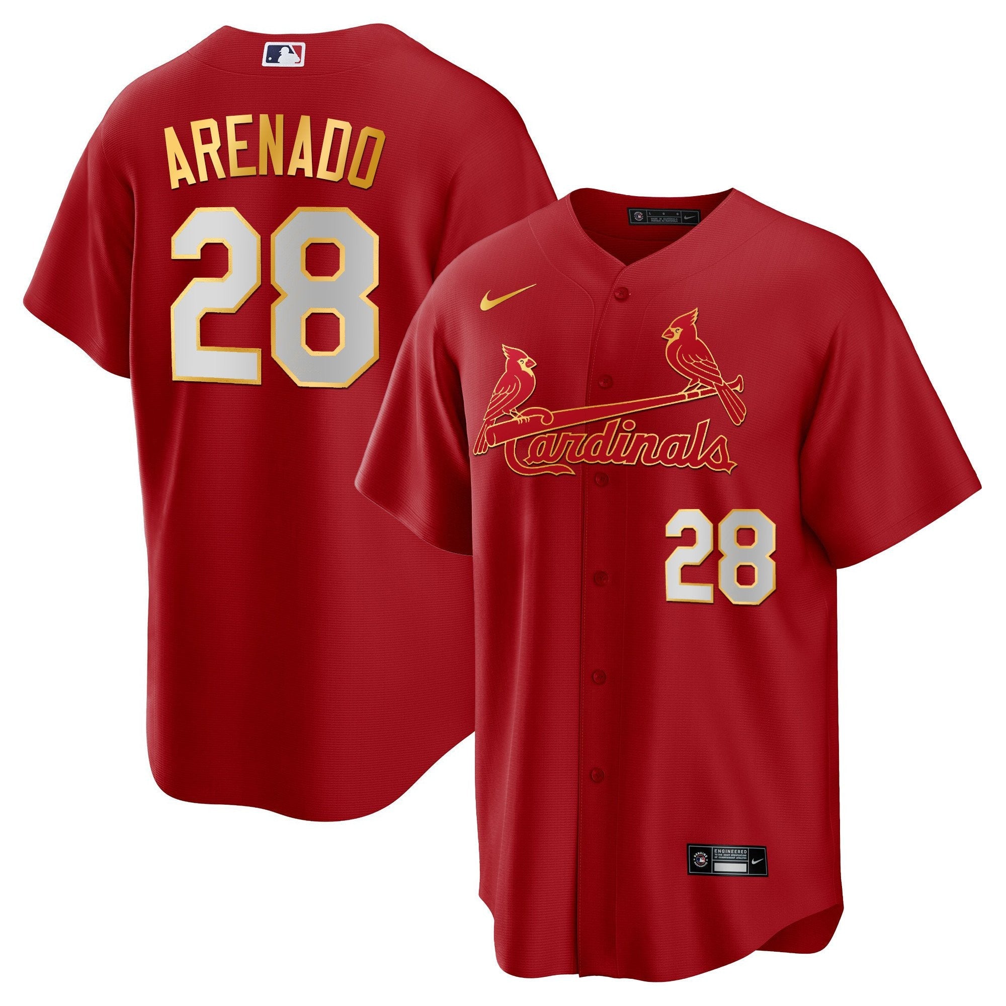 Men’s St. Louis Cool Base Gold Trim Jersey