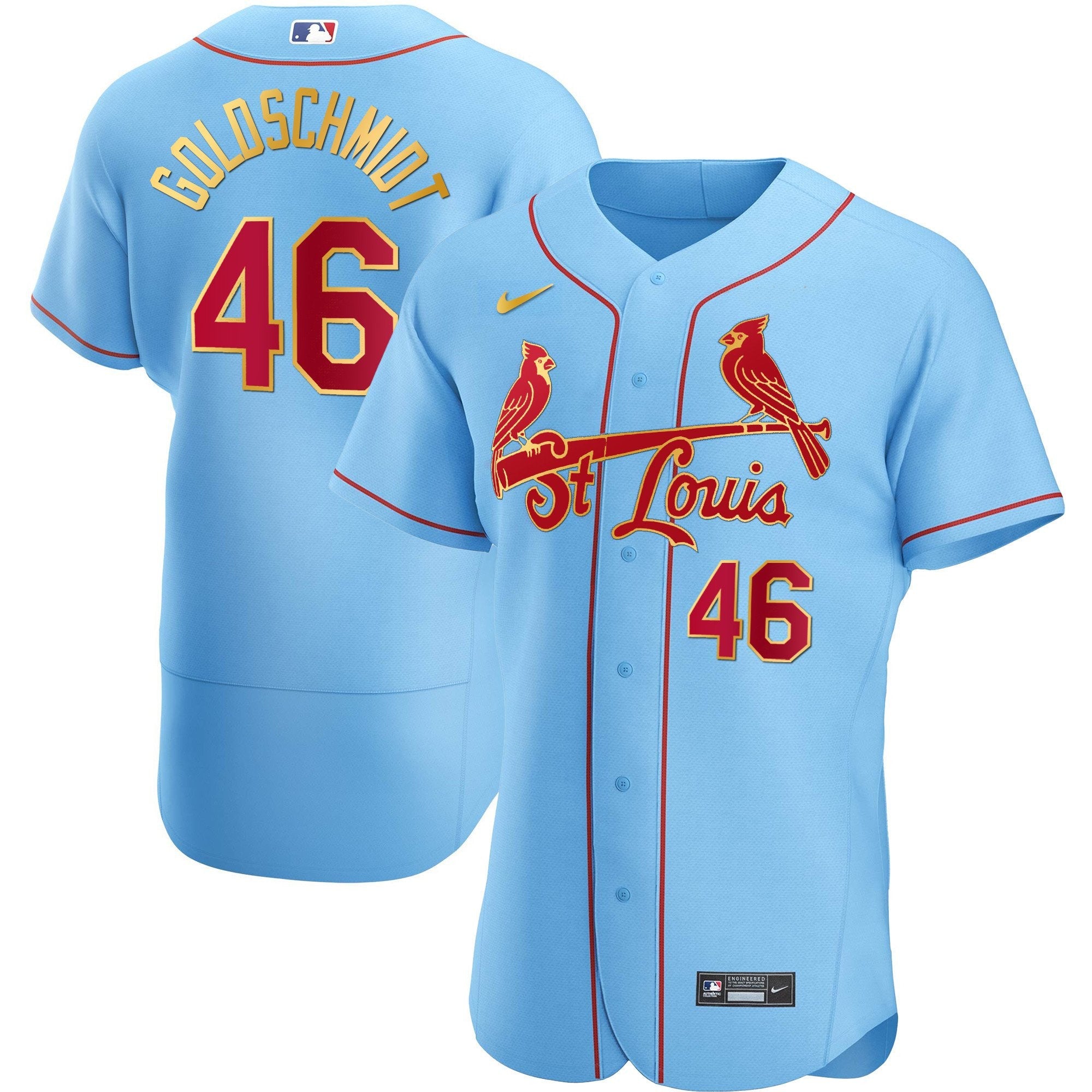 Men’s St. Louis Flex Base Gold Trim Jersey