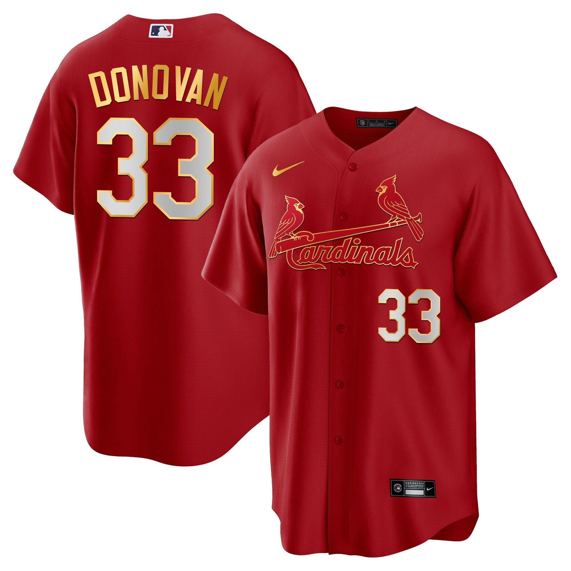 Men’s St. Louis Cool Base Gold Trim Jersey