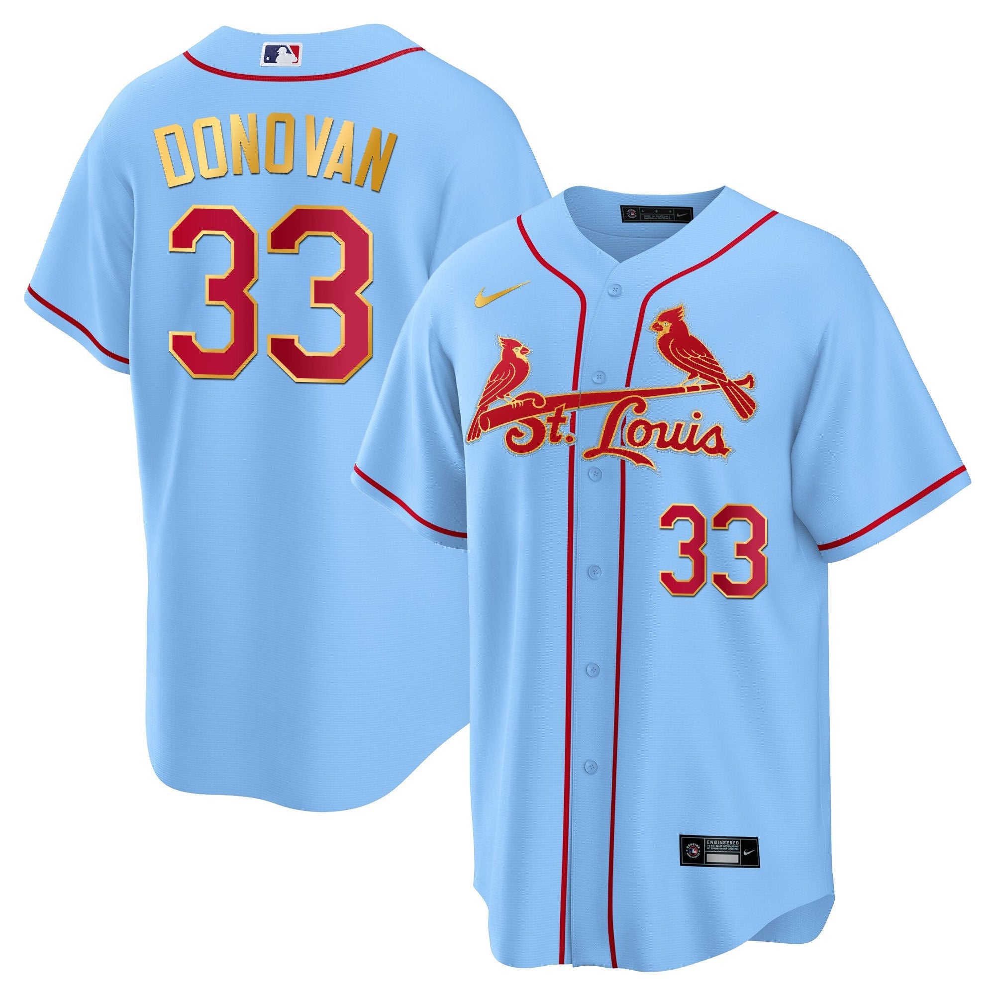 Men’s St. Louis Cool Base Gold Trim Jersey