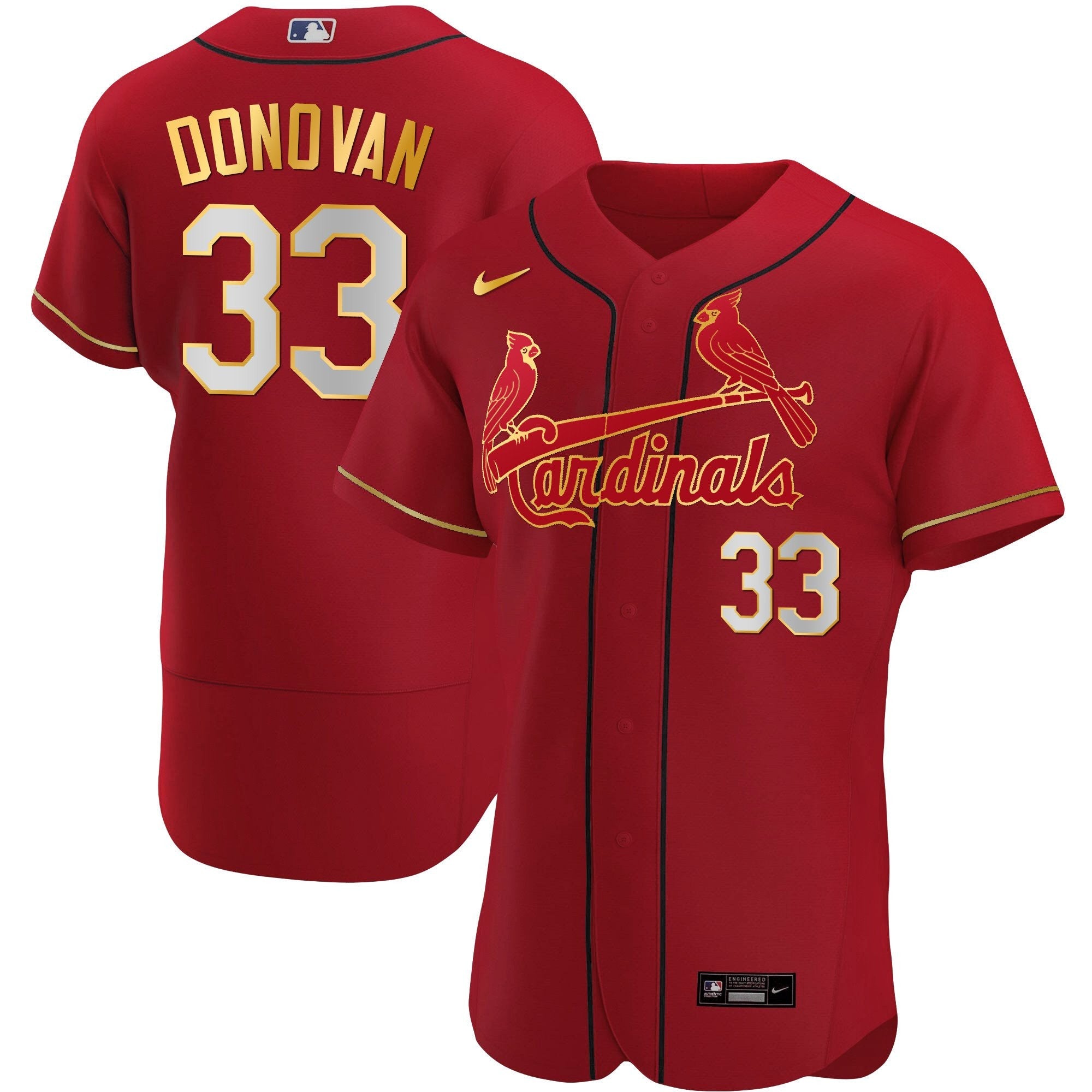Men’s St. Louis Flex Base Gold Trim Jersey