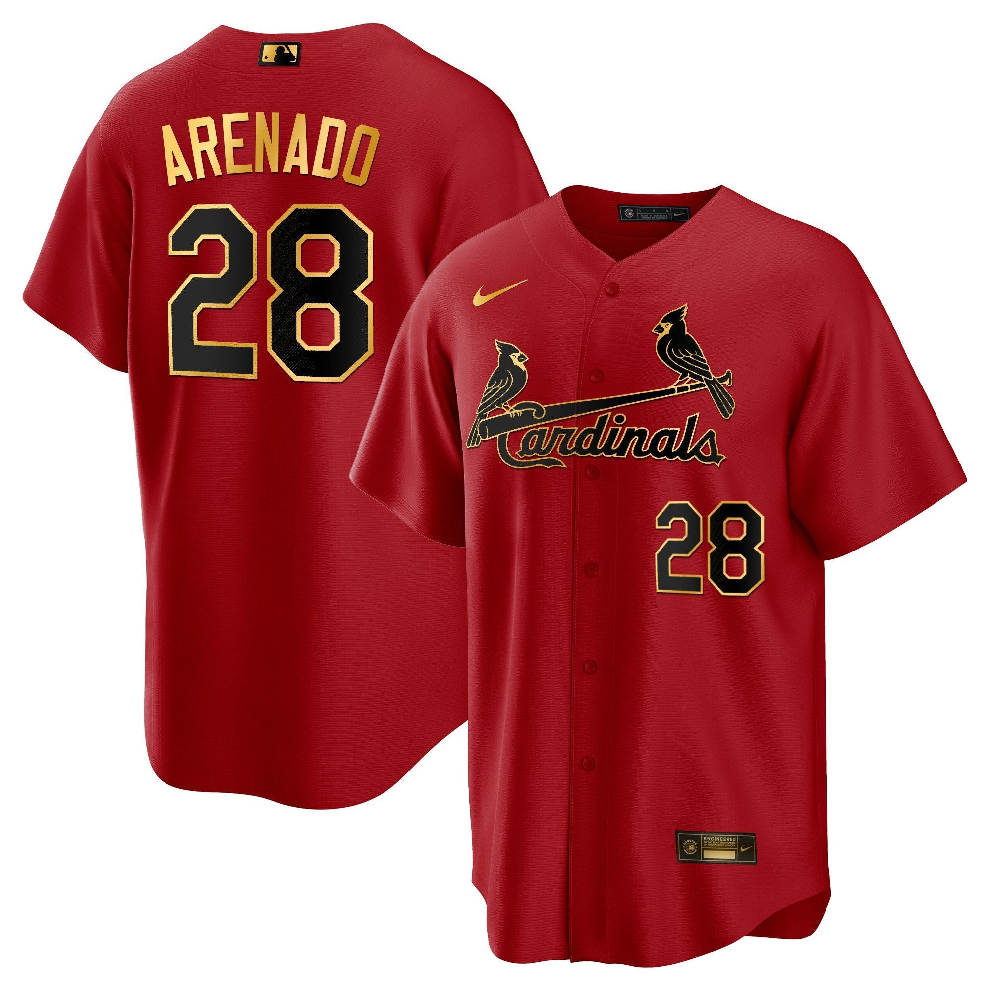 Men’s St. Louis Cool Base Gold Trim Jersey