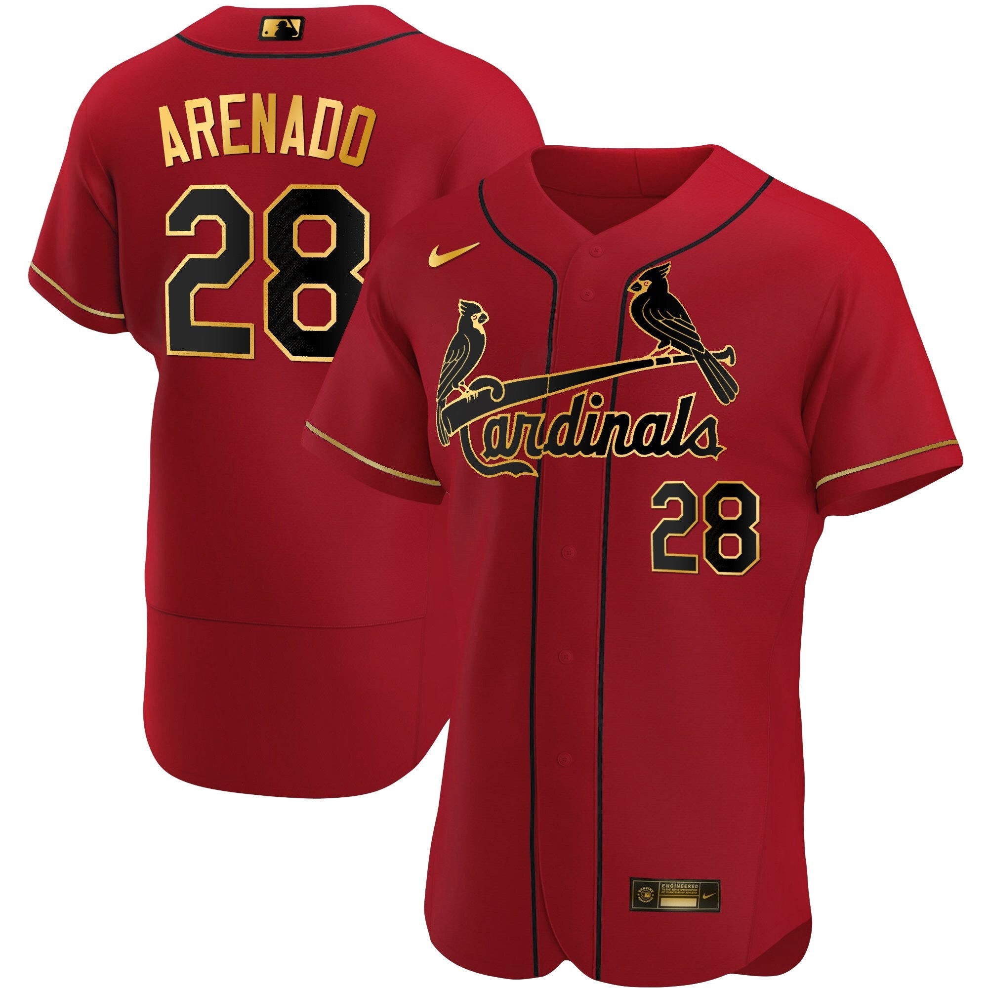 Men’s St. Louis Flex Base Gold Trim Jersey