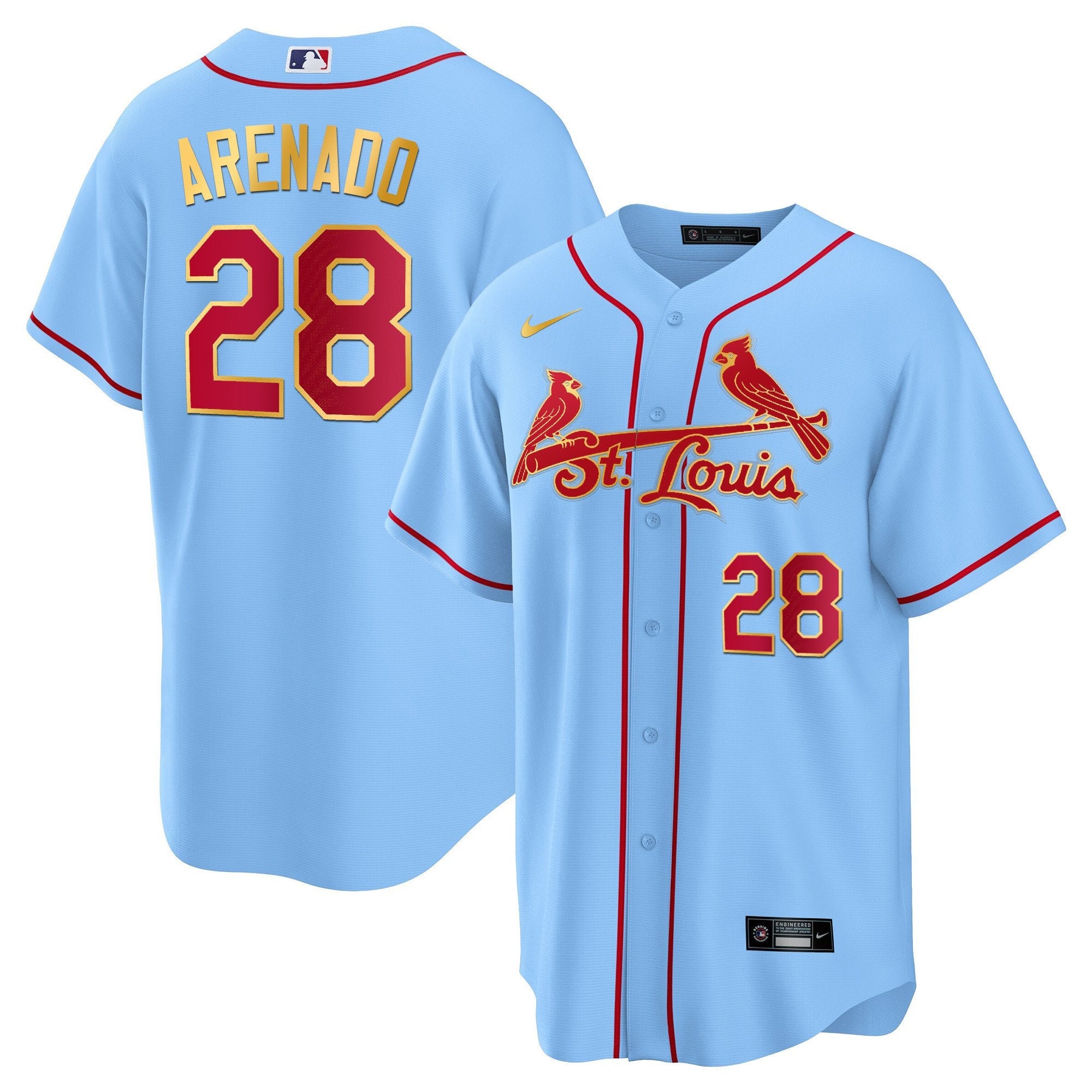 Men’s St. Louis Cool Base Gold Trim Jersey