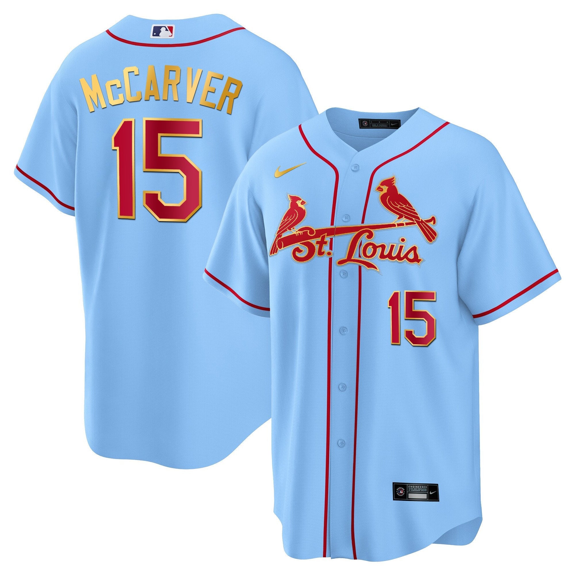 Men’s St. Louis Cool Base Gold Trim Jersey
