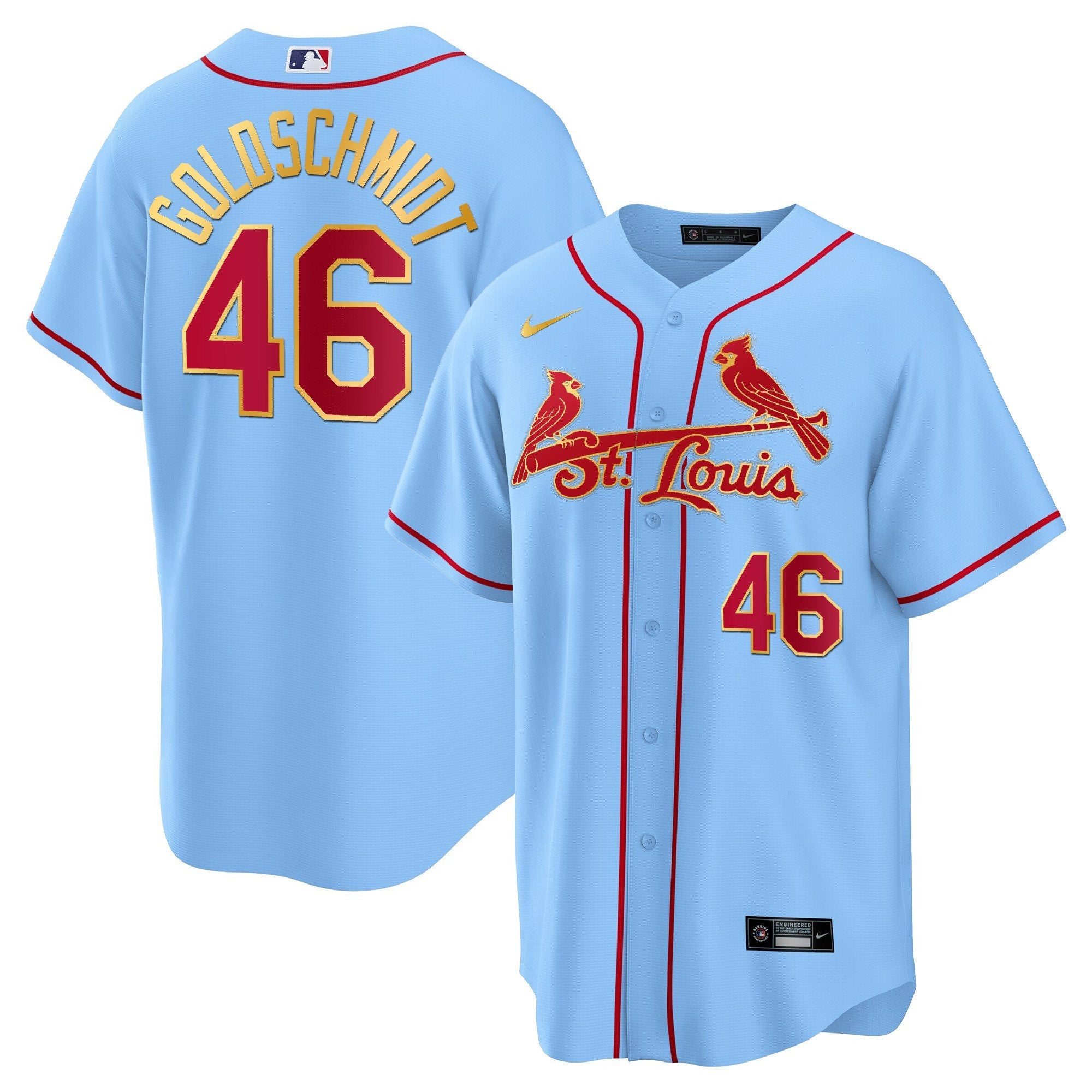 Men’s St. Louis Cool Base Gold Trim Jersey