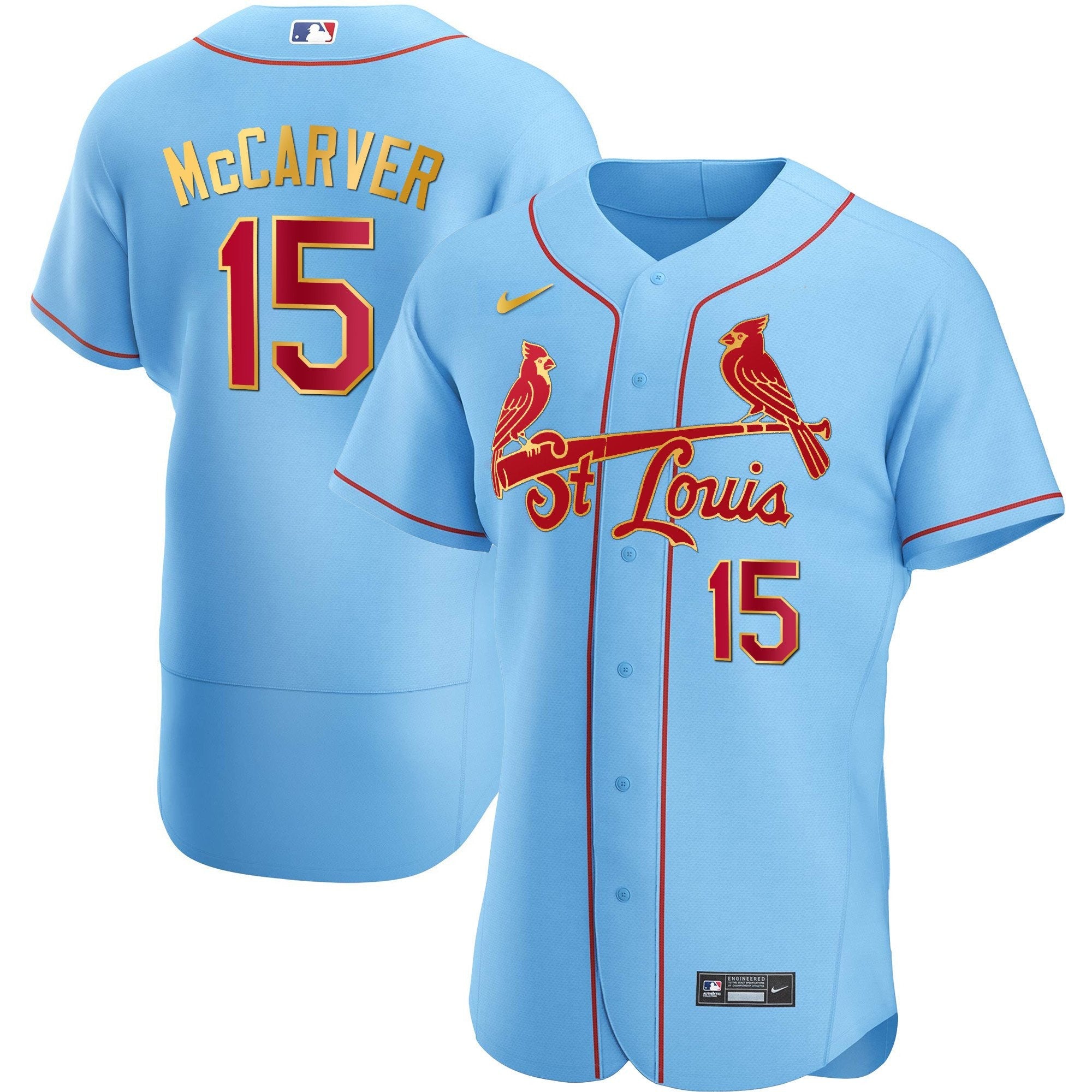 Men’s St. Louis Flex Base Gold Trim Jersey