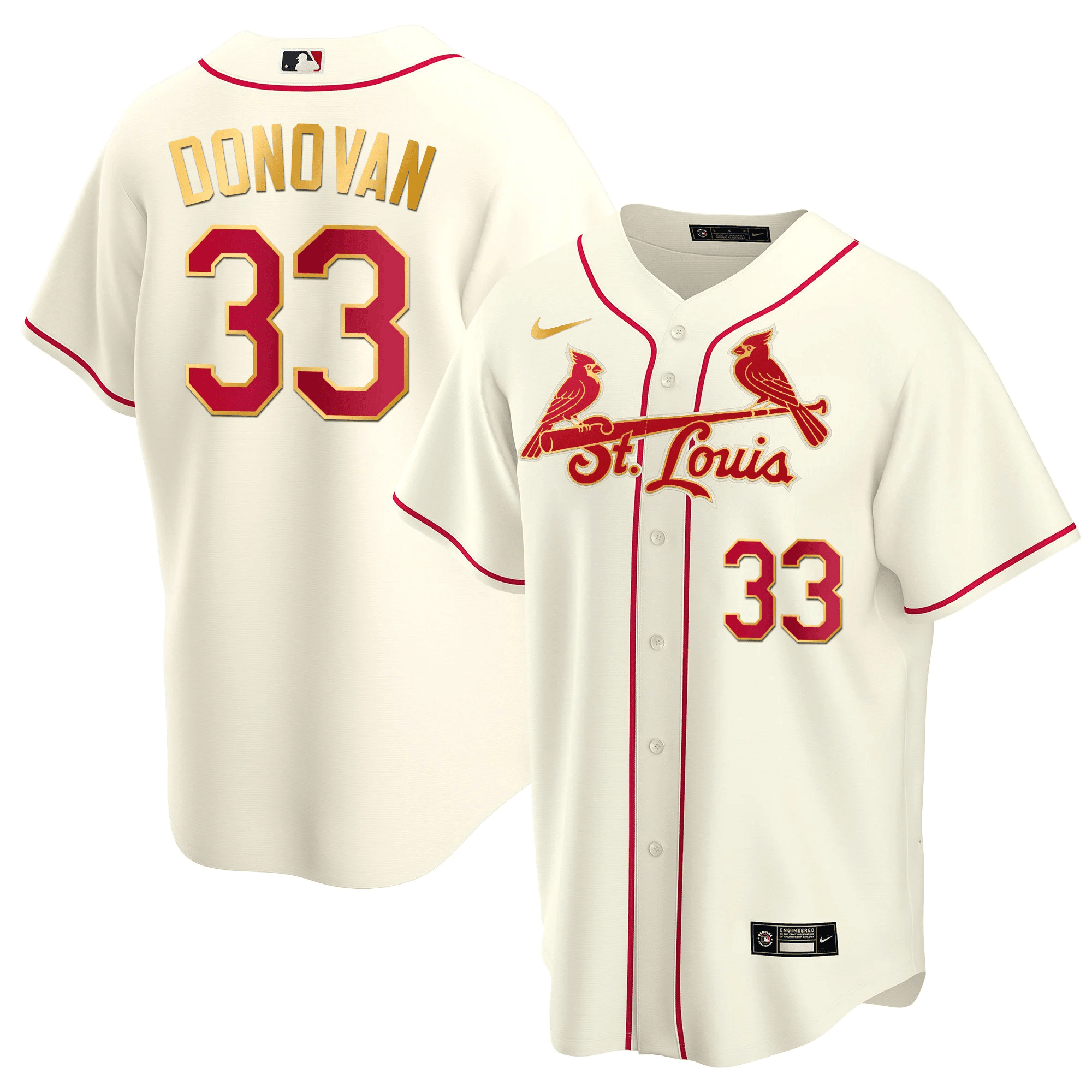 Men’s St. Louis Cool Base Gold Trim Jersey