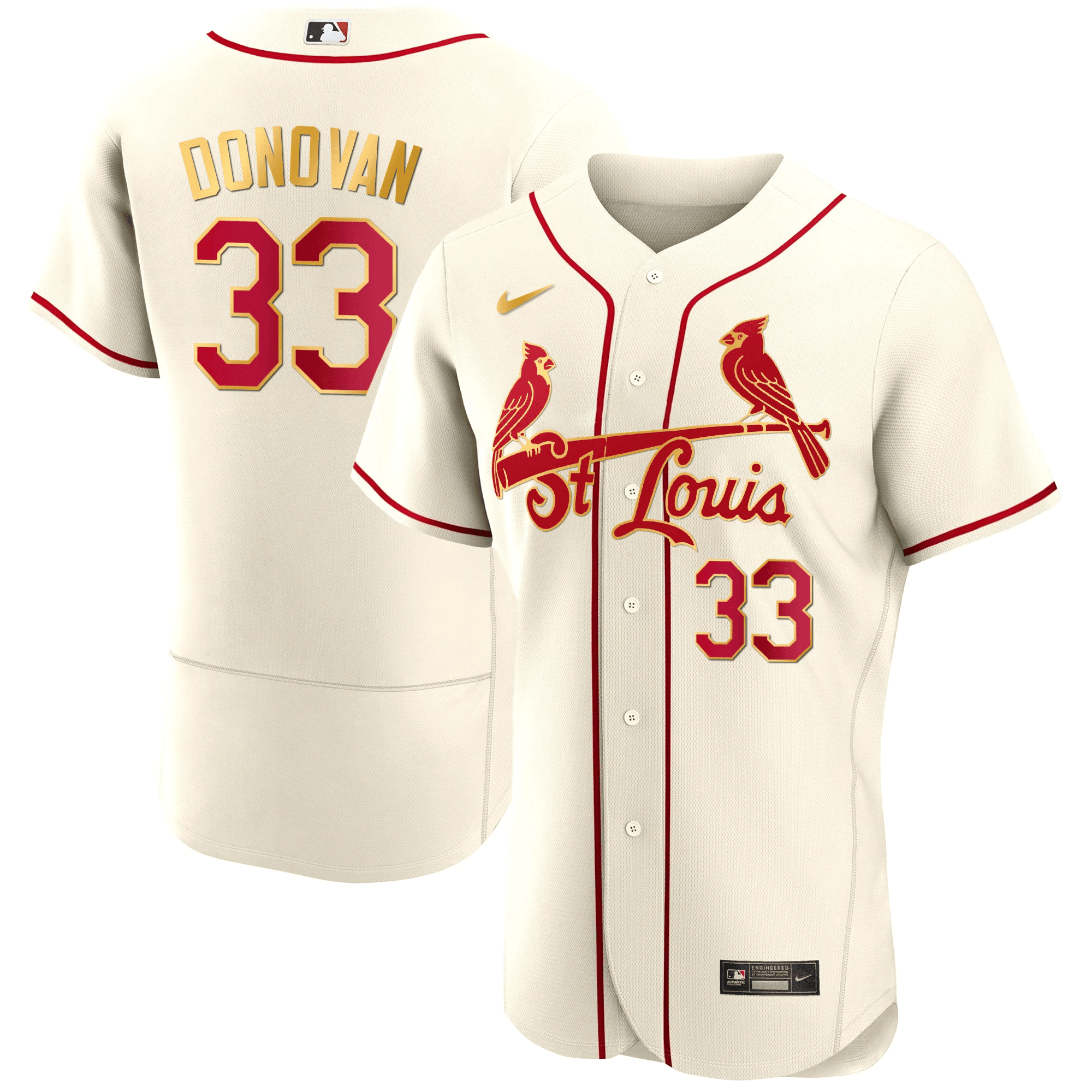 Men’s St. Louis Flex Base Gold Trim Jersey