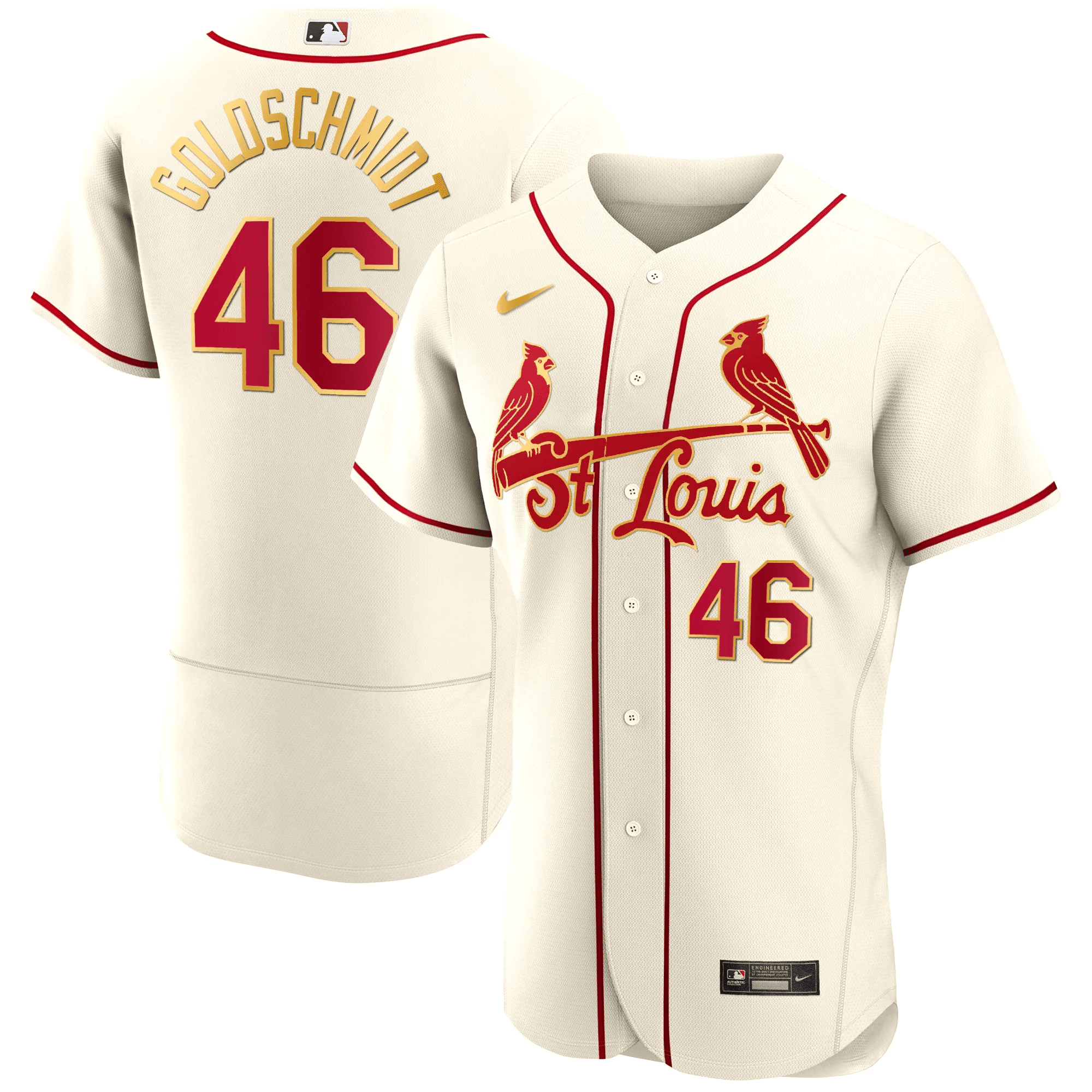 Men’s St. Louis Flex Base Gold Trim Jersey