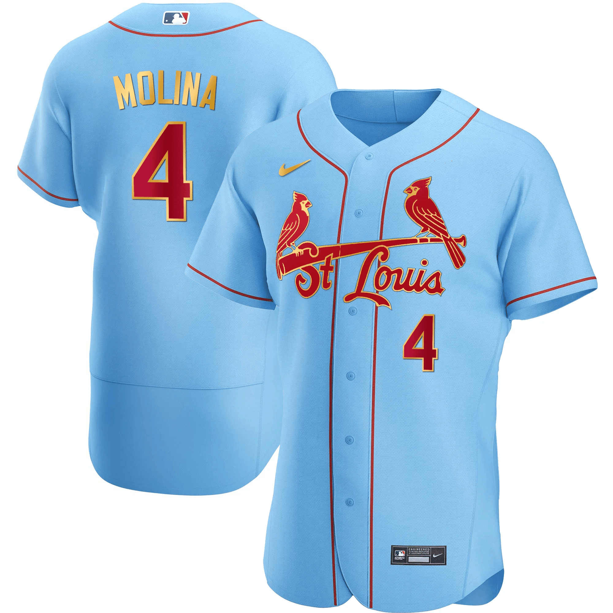 Men’s St. Louis Flex Base Gold Trim Jersey