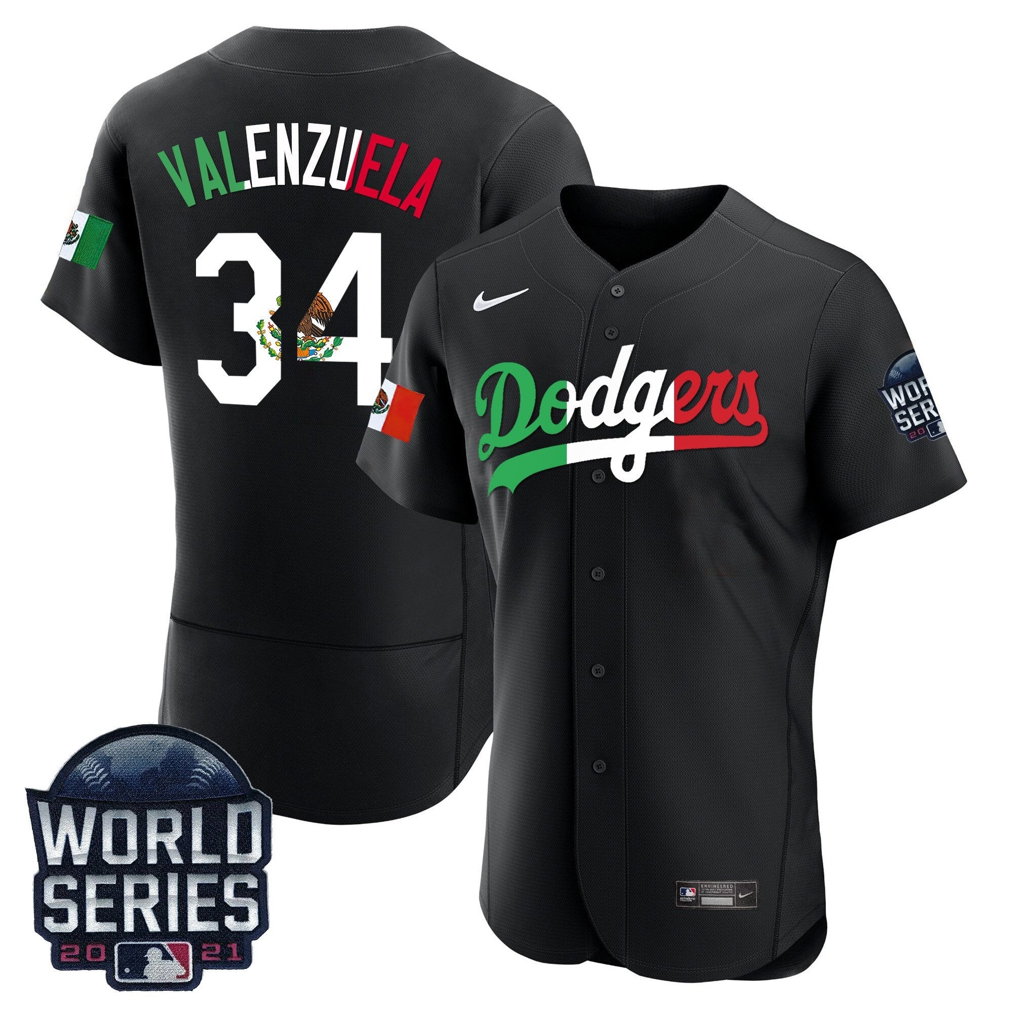 Men’s Mexico World Series Patch Flex Base Jersey