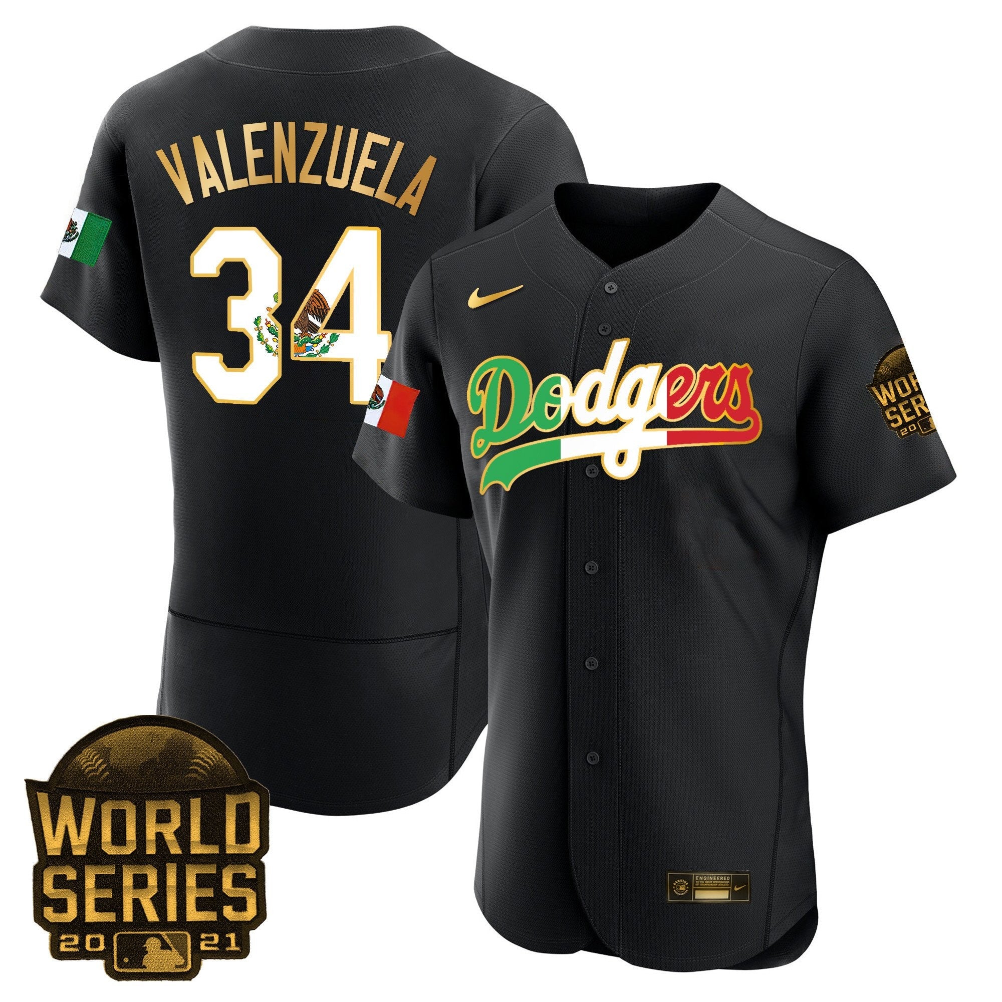 Men’s Mexico World Series Patch Flex Base Jersey