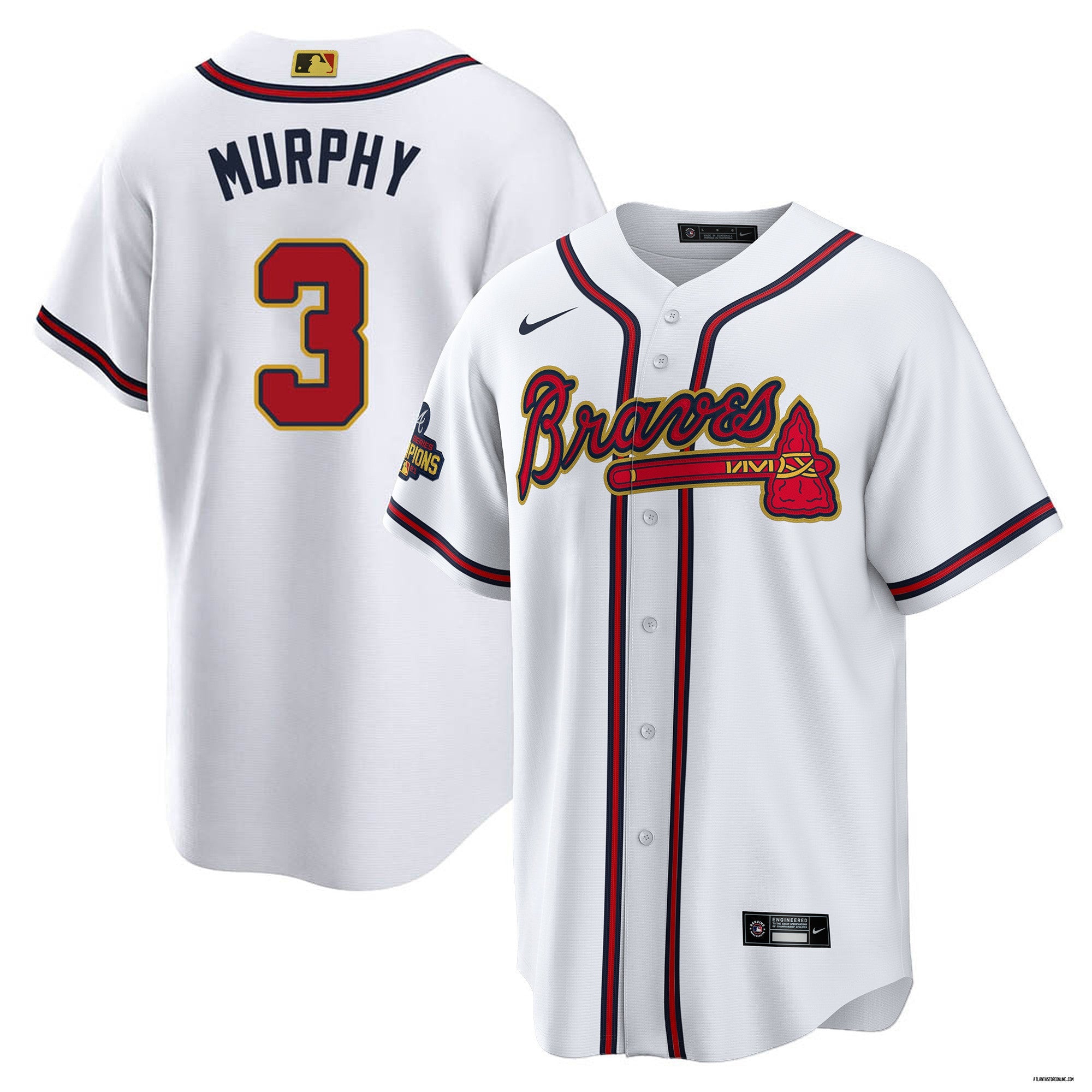 Dale Murphy Atlanta 2022 World Champions Gold Trim Jersey