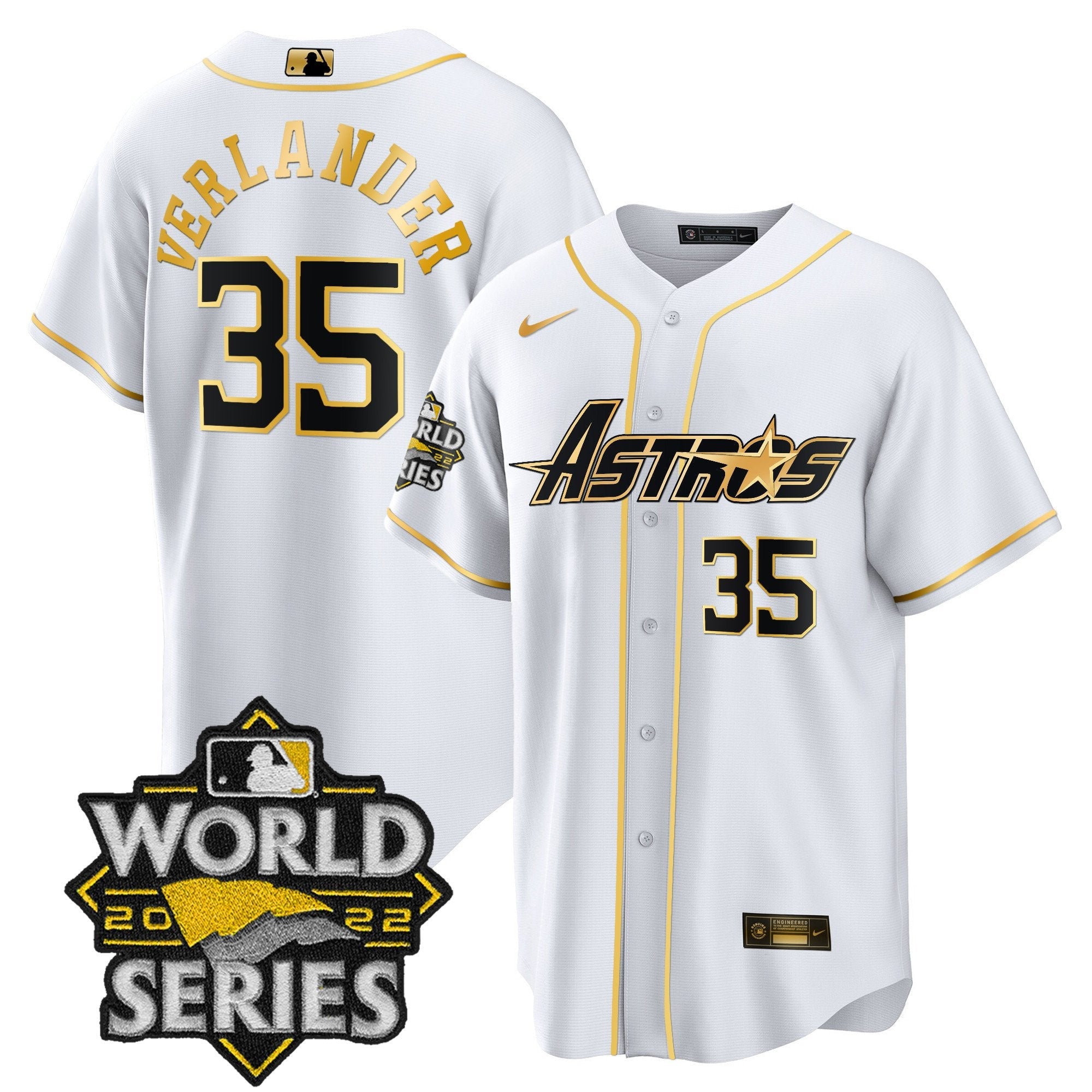 Men’s World Series & Throwback Patch Gold Jersey