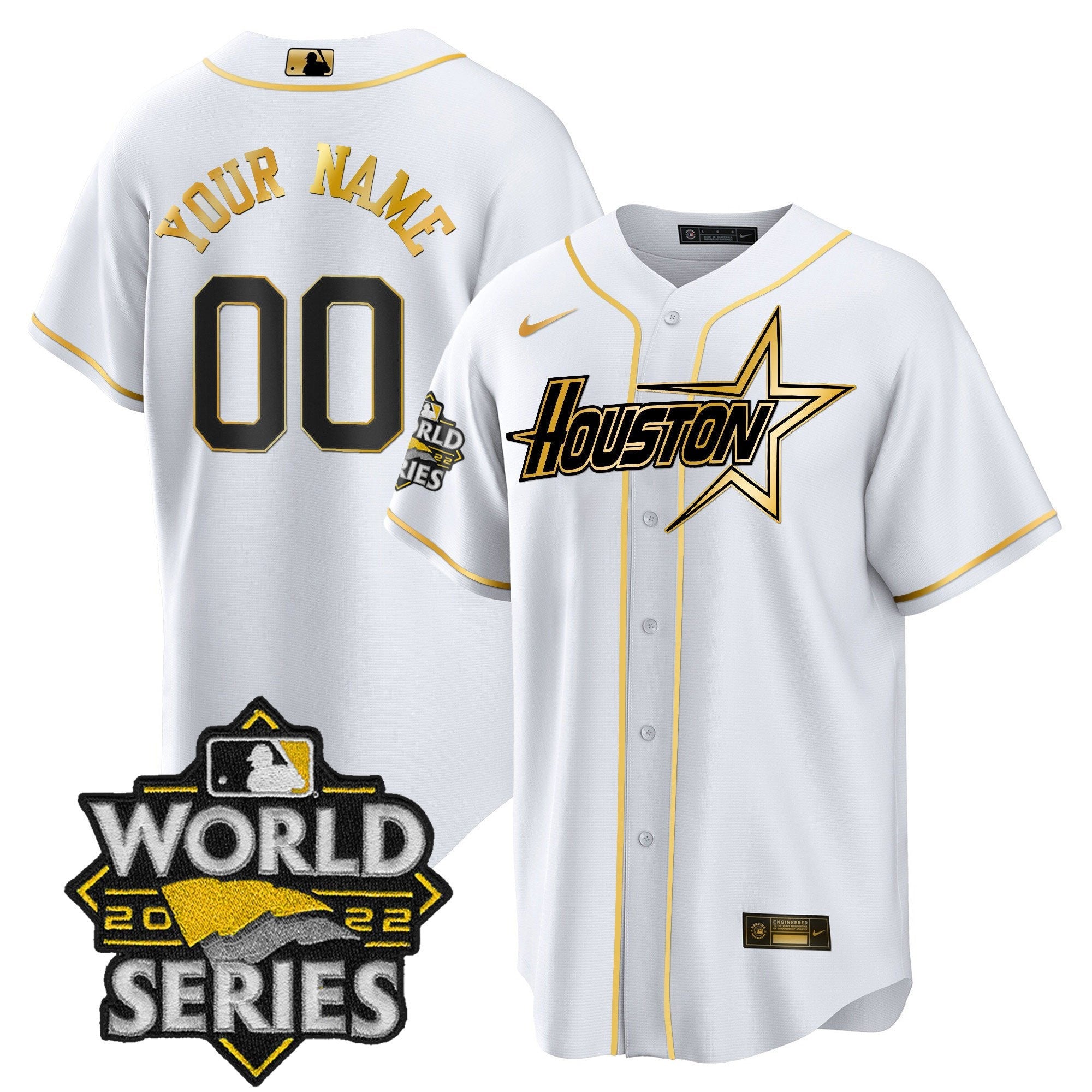 World Series Black Gold Special Custom Jersey
