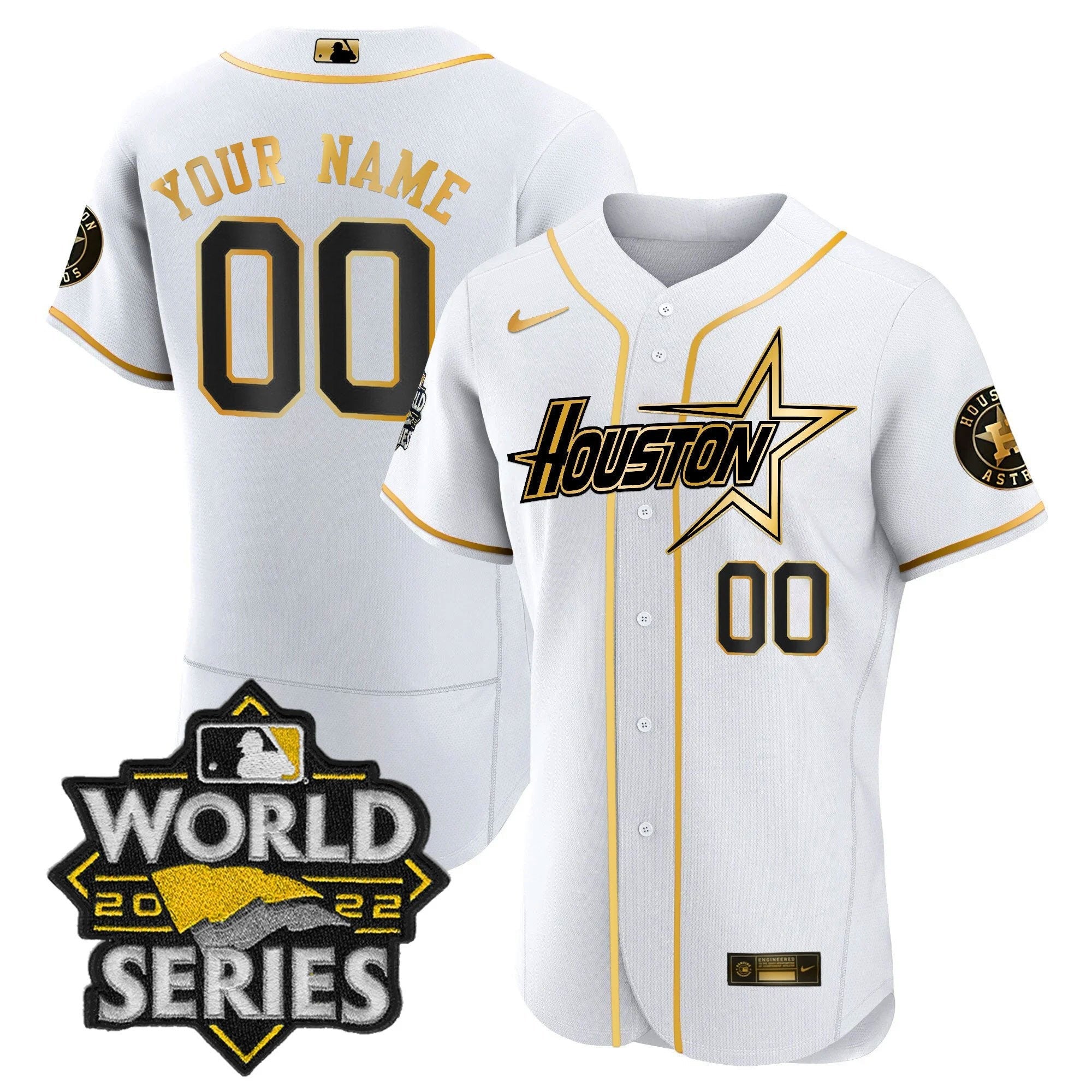 World Series Black Gold Special Custom Jersey