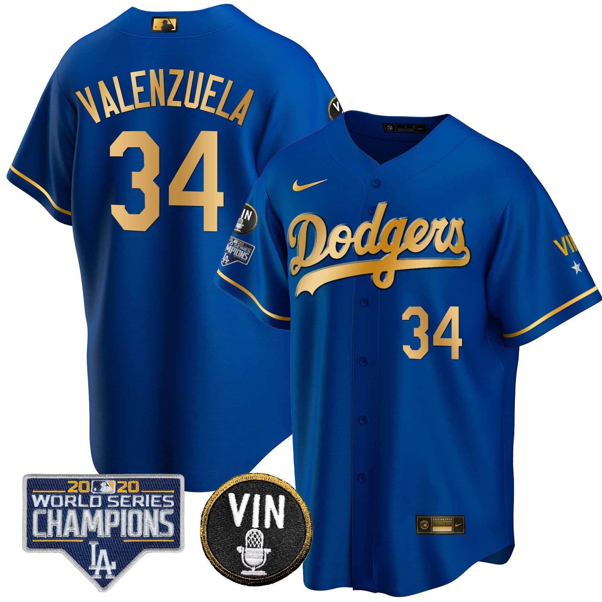 Men’s World Series & Vin Sculy Patch Gold Jersey
