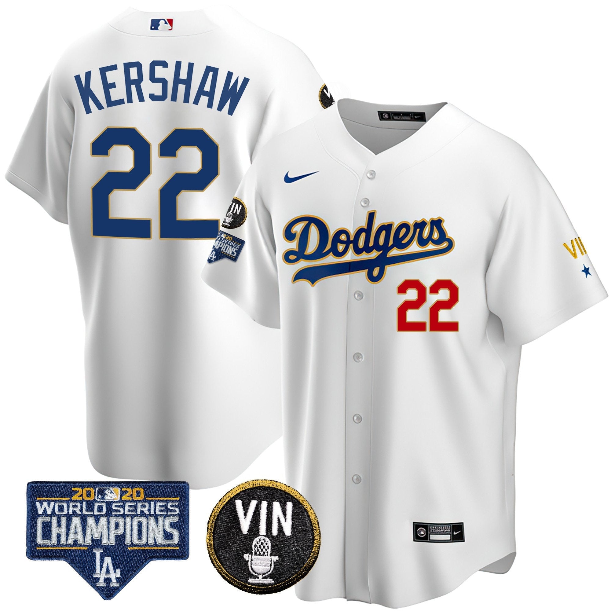 Men’s World Series & Vin Sculy Patch Gold Jersey