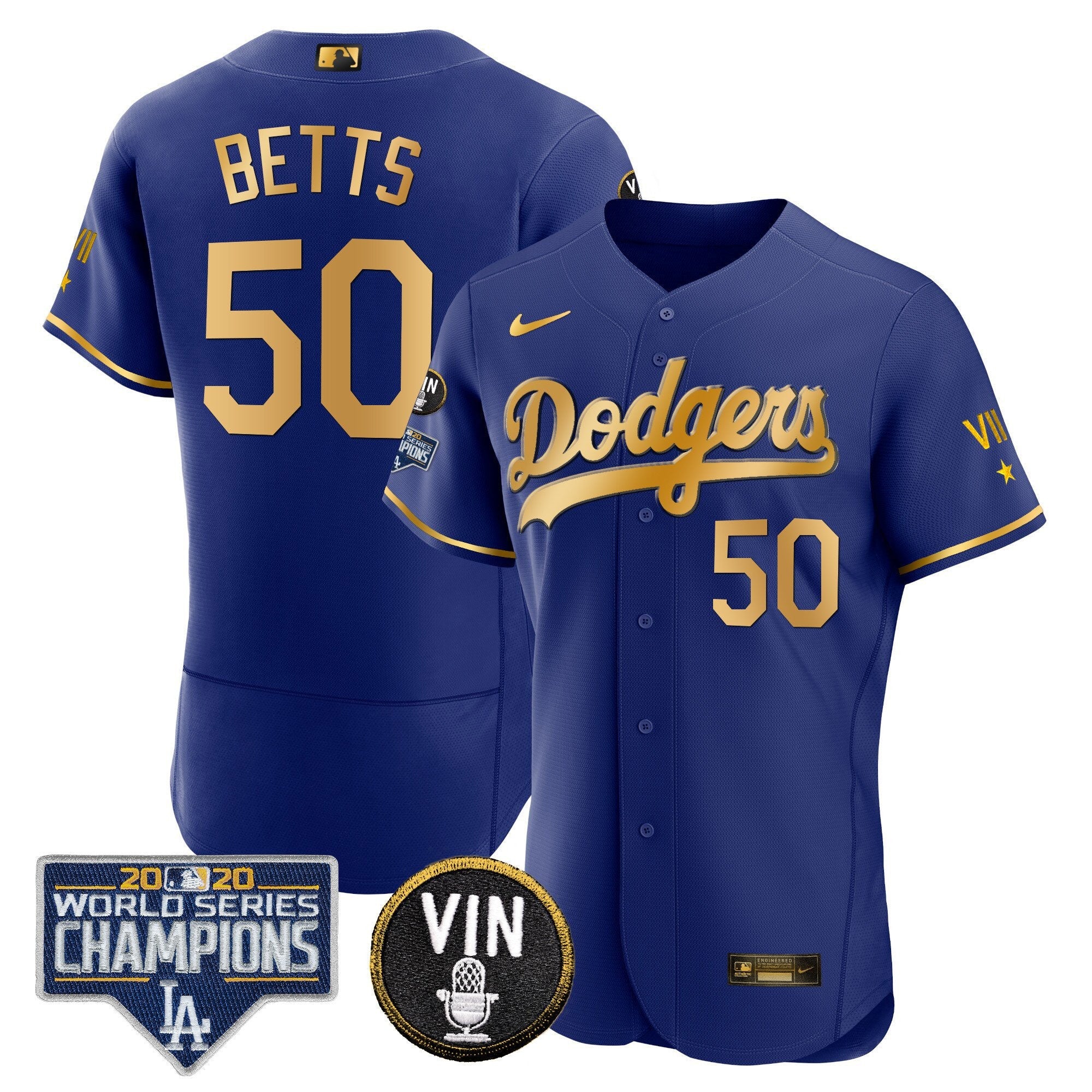 Men’s World Series & Vin Sculy Patch Gold Jersey