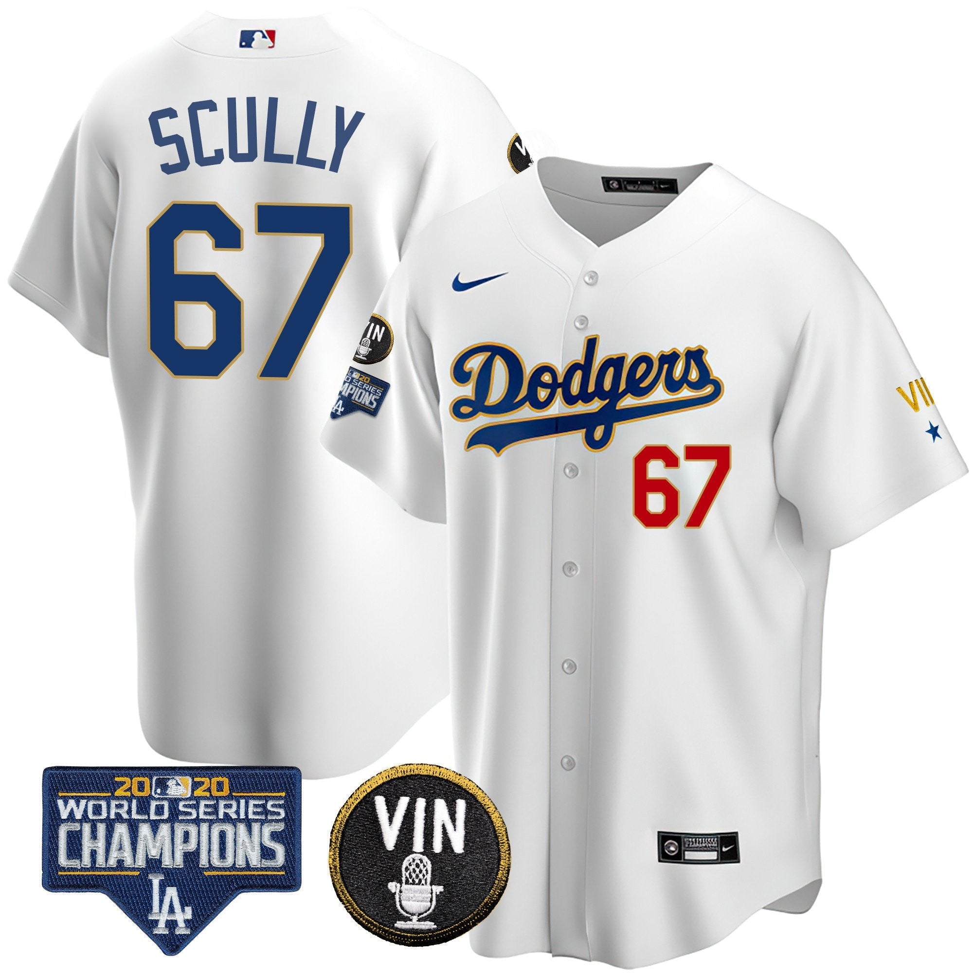 Men’s World Series & Vin Sculy Patch Gold Jersey