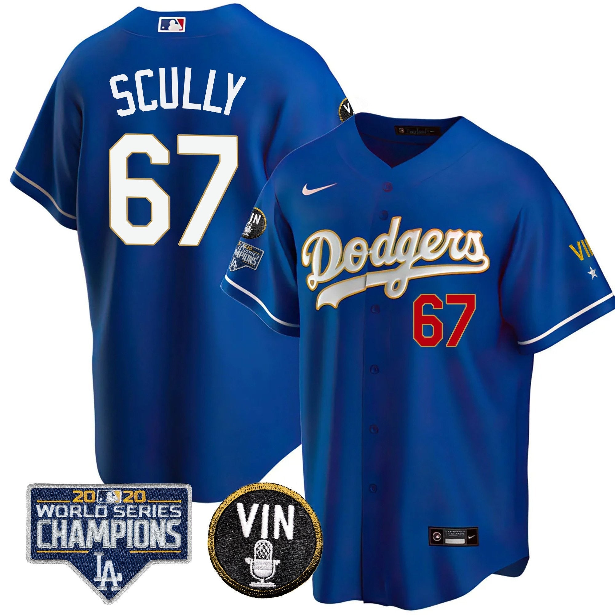 Men’s World Series & Vin Sculy Patch Gold Jersey