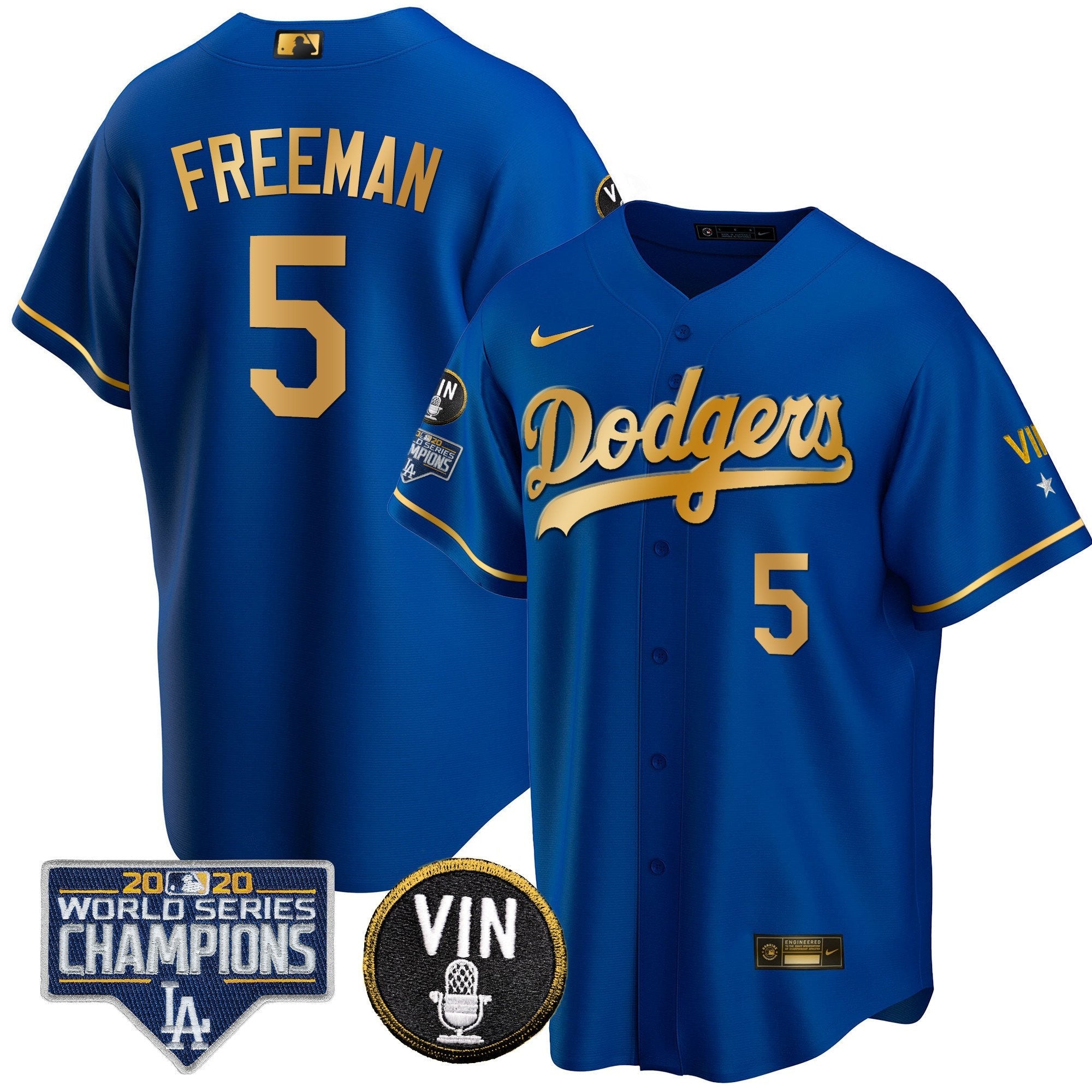 Men’s World Series & Vin Sculy Patch Gold Jersey
