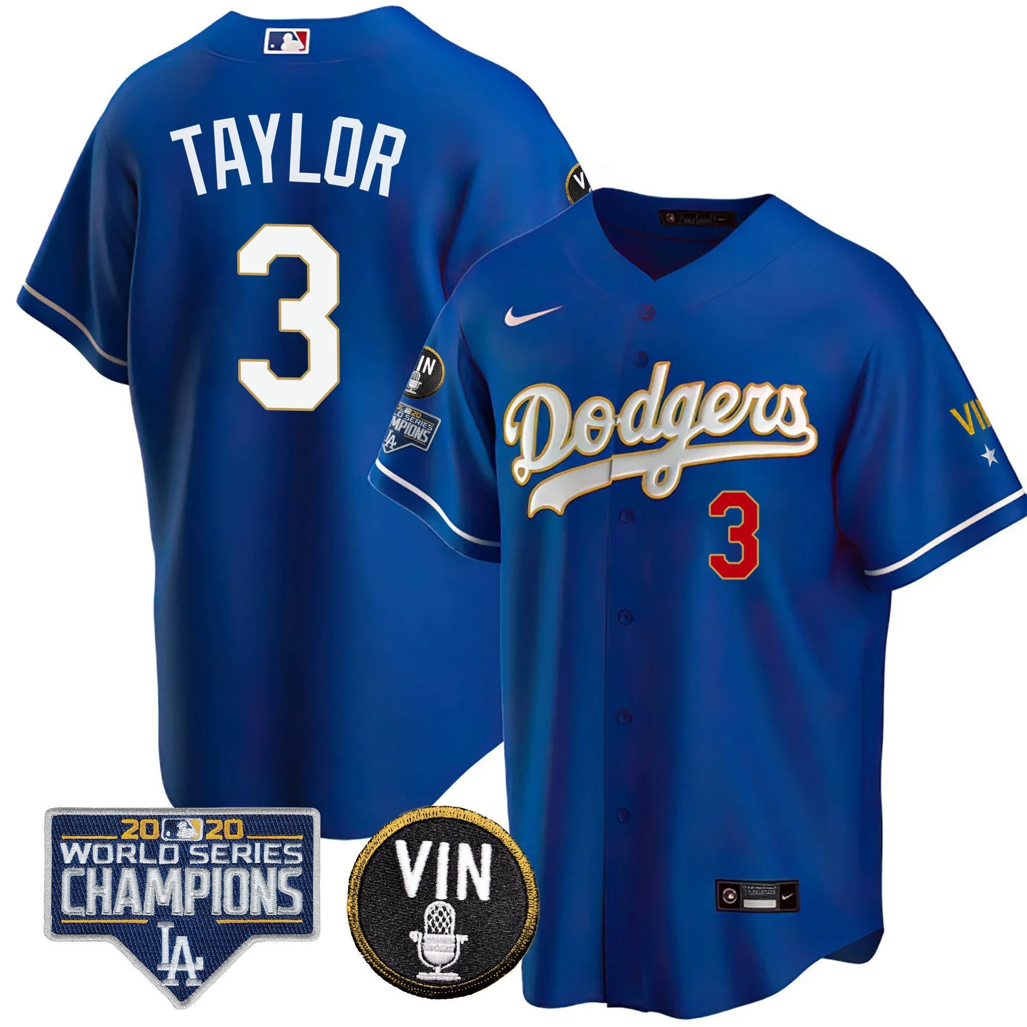 Men’s World Series & Vin Sculy Patch Gold Jersey