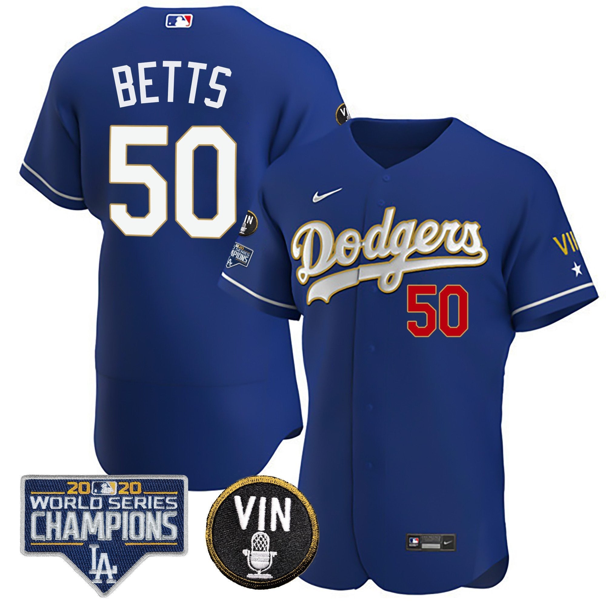 Men’s World Series & Vin Sculy Patch Gold Jersey