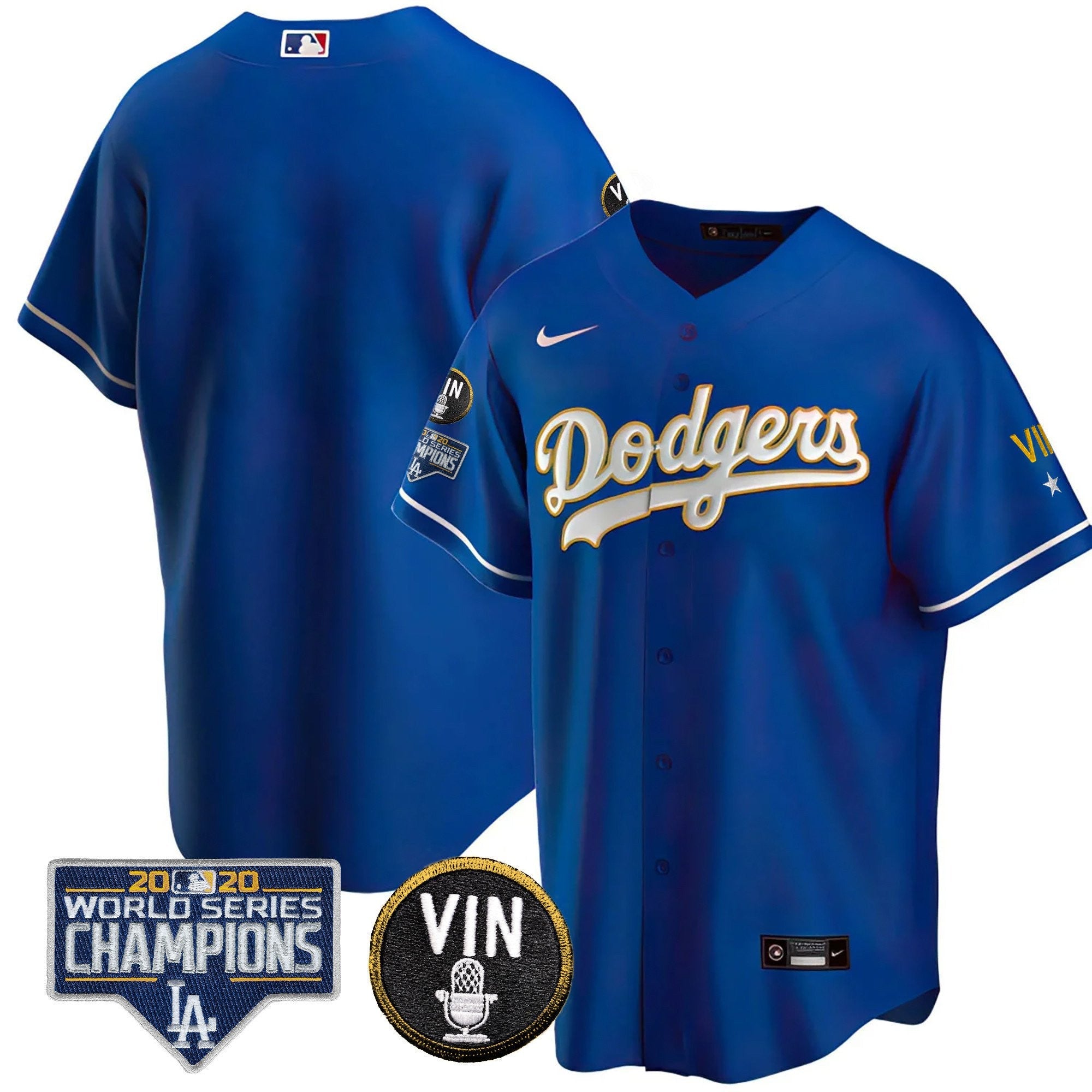Men’s World Series & Vin Sculy Patch Gold Jersey