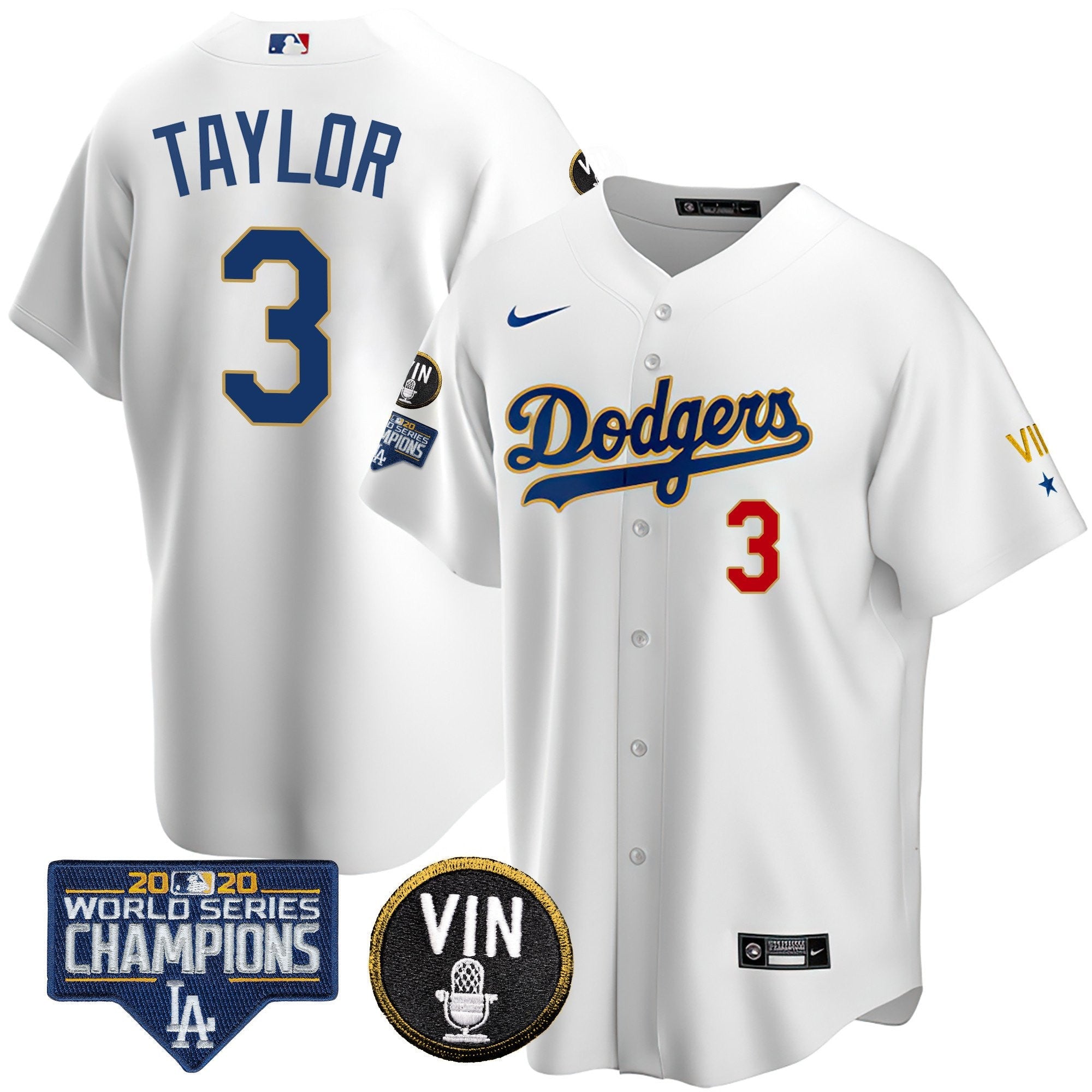 Men’s World Series & Vin Sculy Patch Gold Jersey